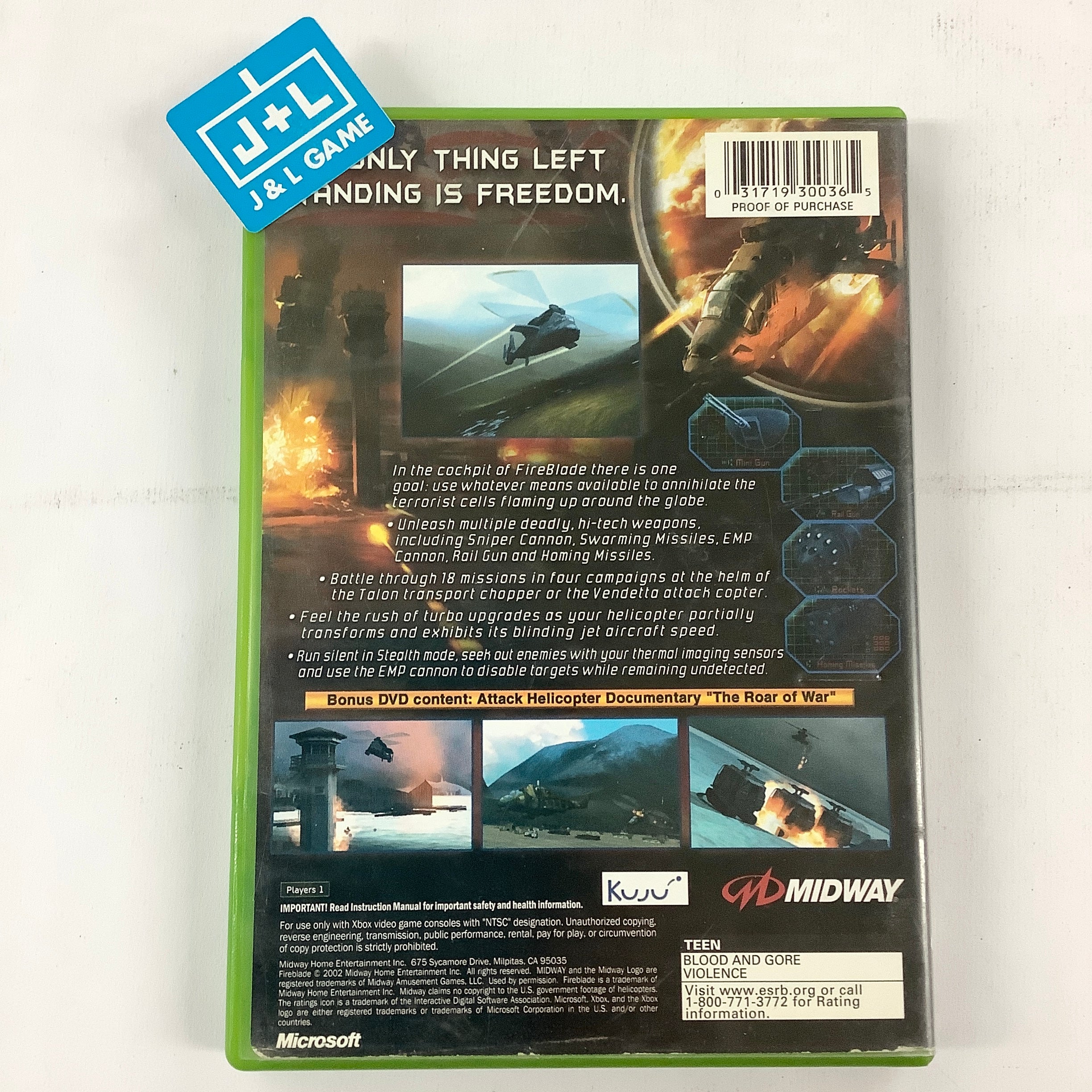 Fire Blade - (XB) Xbox [Pre-Owned] Video Games Midway   