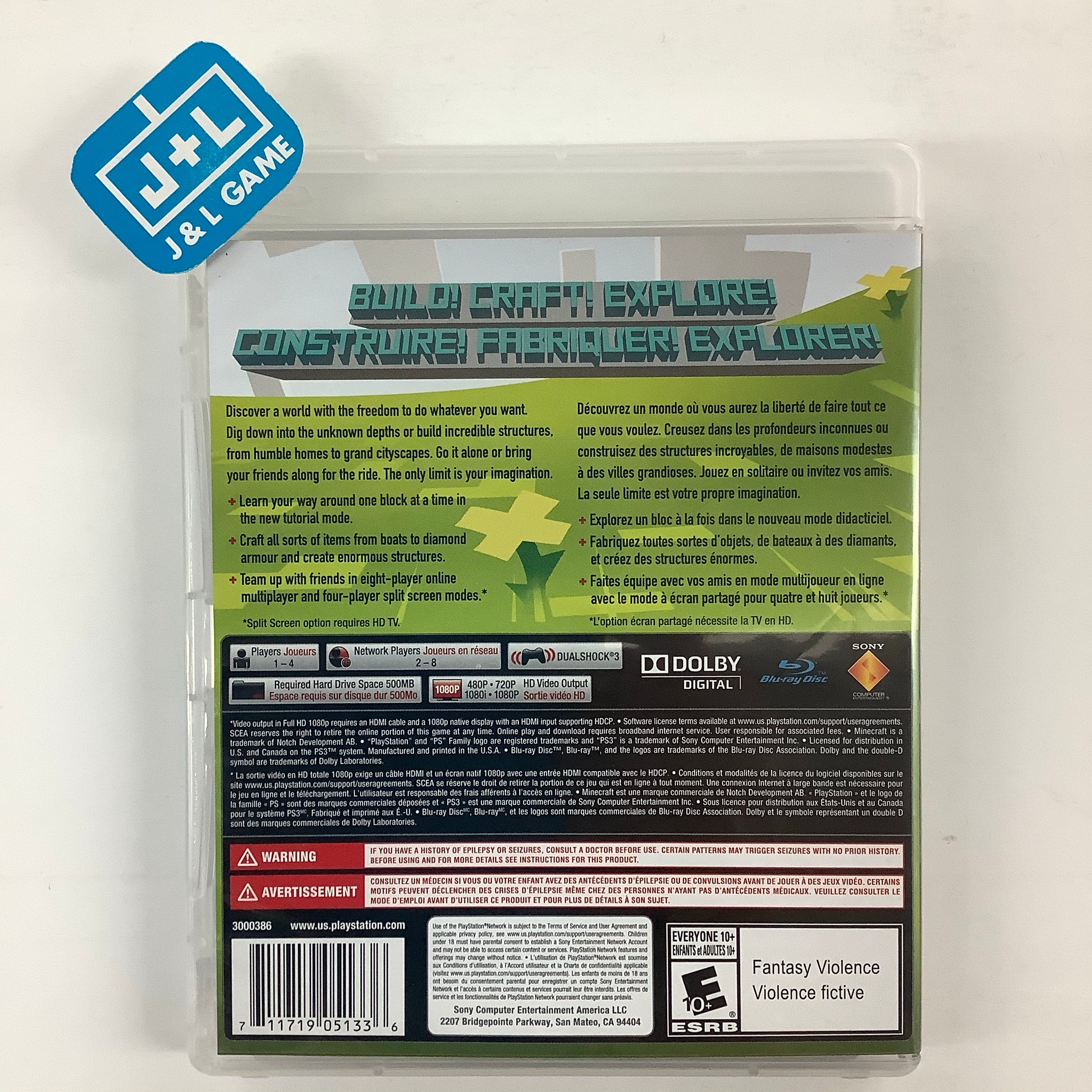 Minecraft - (PS3) PlayStation 3 [Pre-Owned] | J&L Game