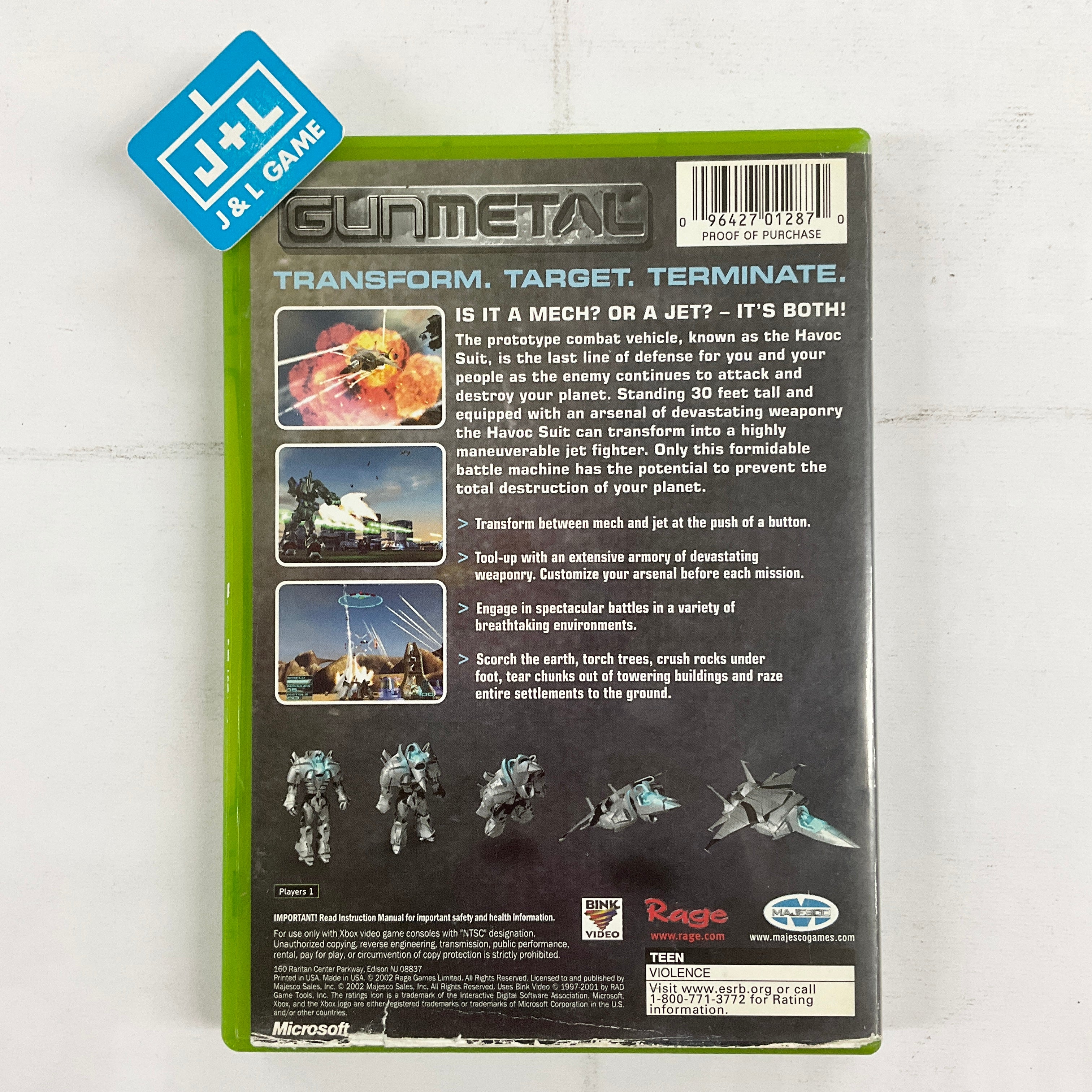 Gun Metal - (XB) Xbox [Pre-Owned] Video Games Majesco   