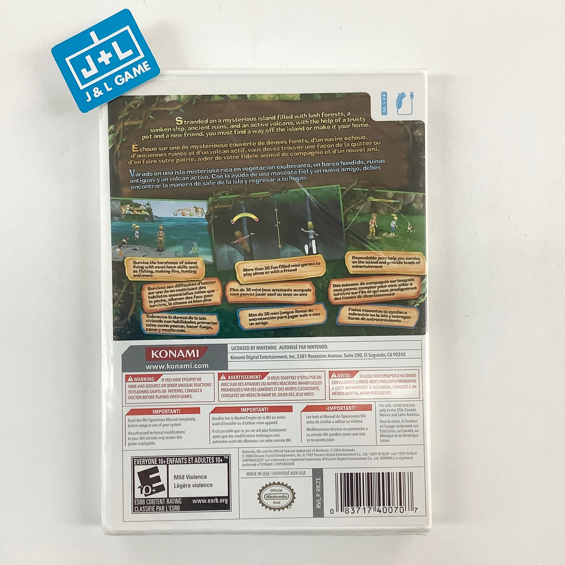 Lost in Blue: Shipwrecked - Nintendo Wii Video Games Konami   
