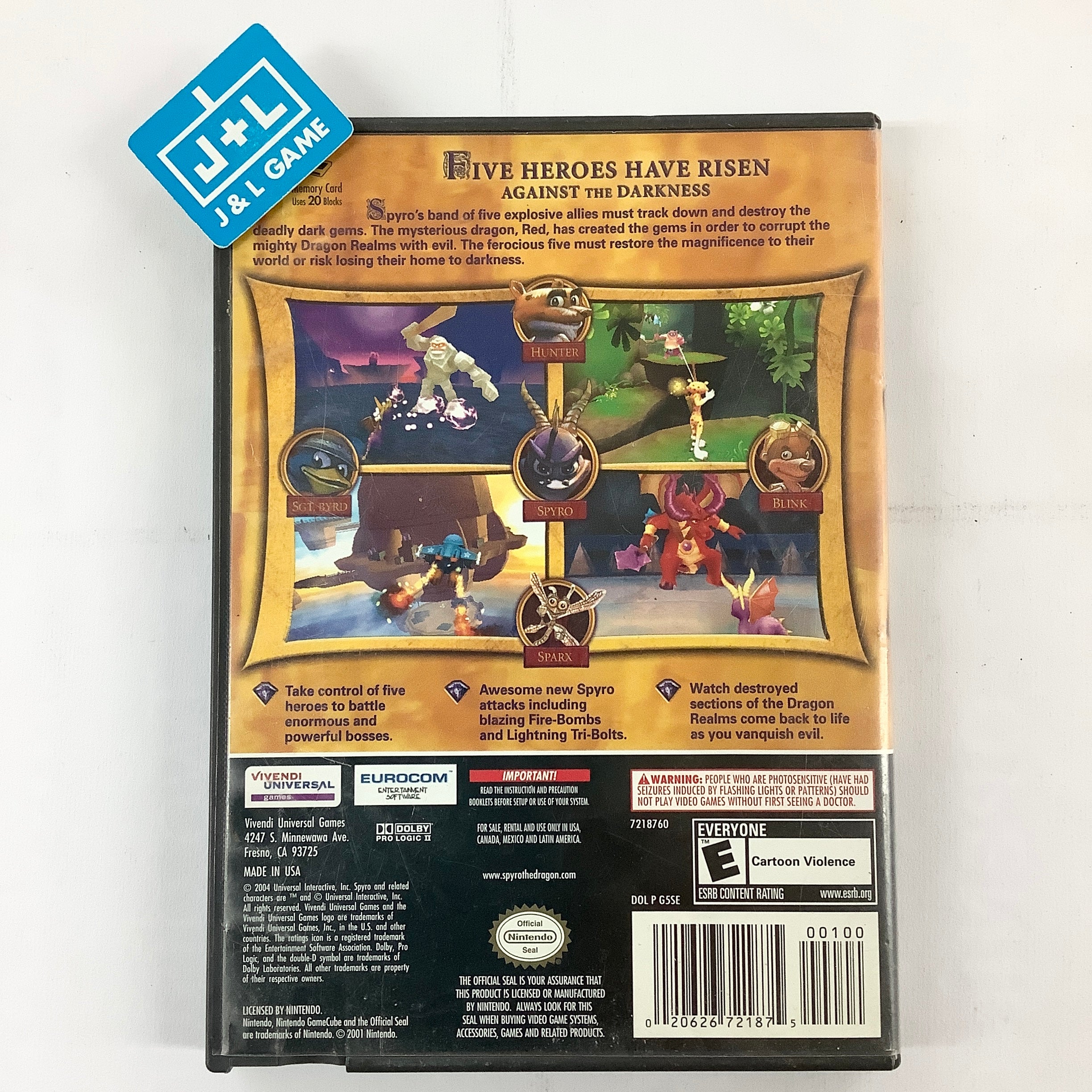 Spyro: A Hero's Tail - (GC) GameCube [Pre-Owned] Video Games Vivendi Universal   