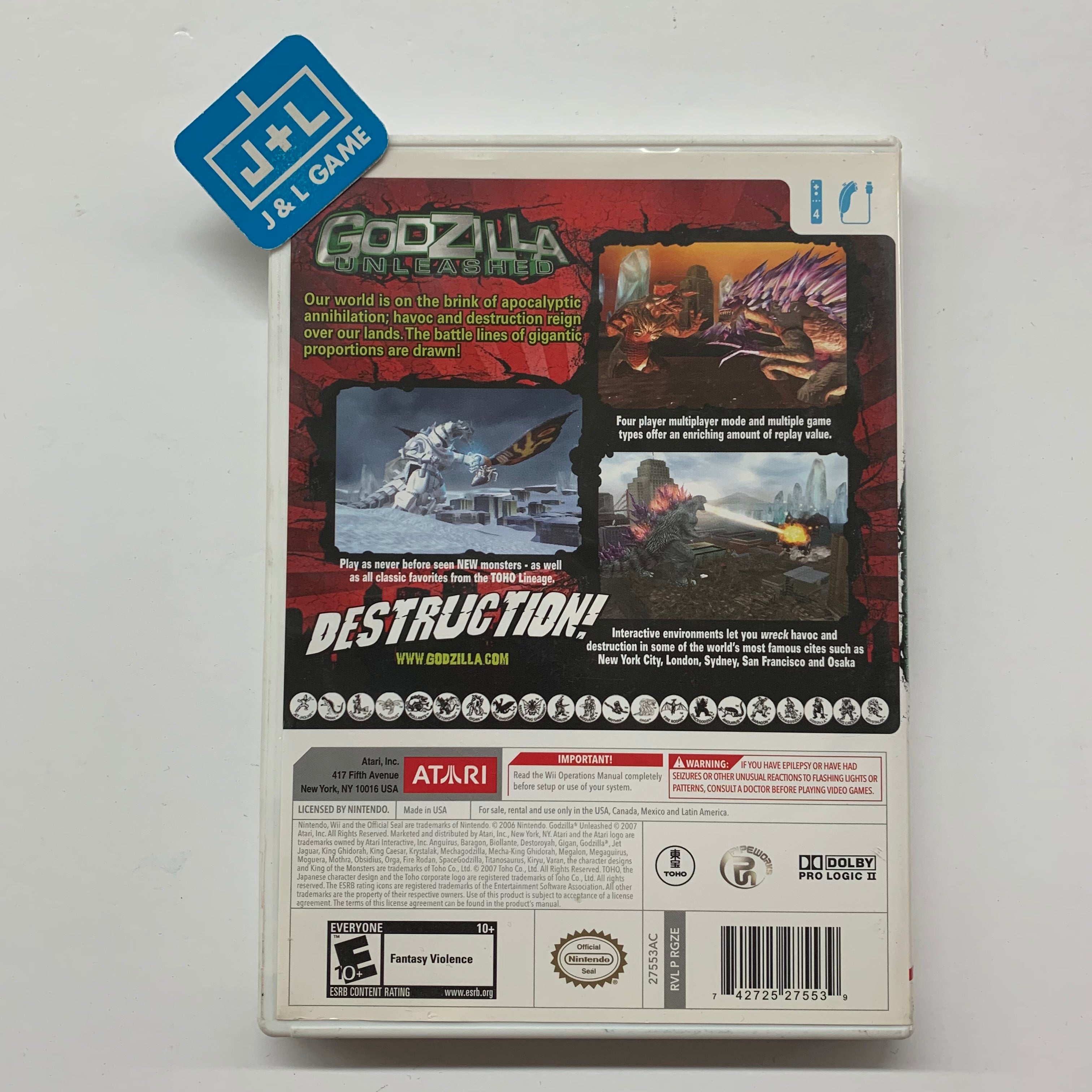 Godzilla Unleashed - Nintendo Wii [Pre-Owned] Video Games Atari   