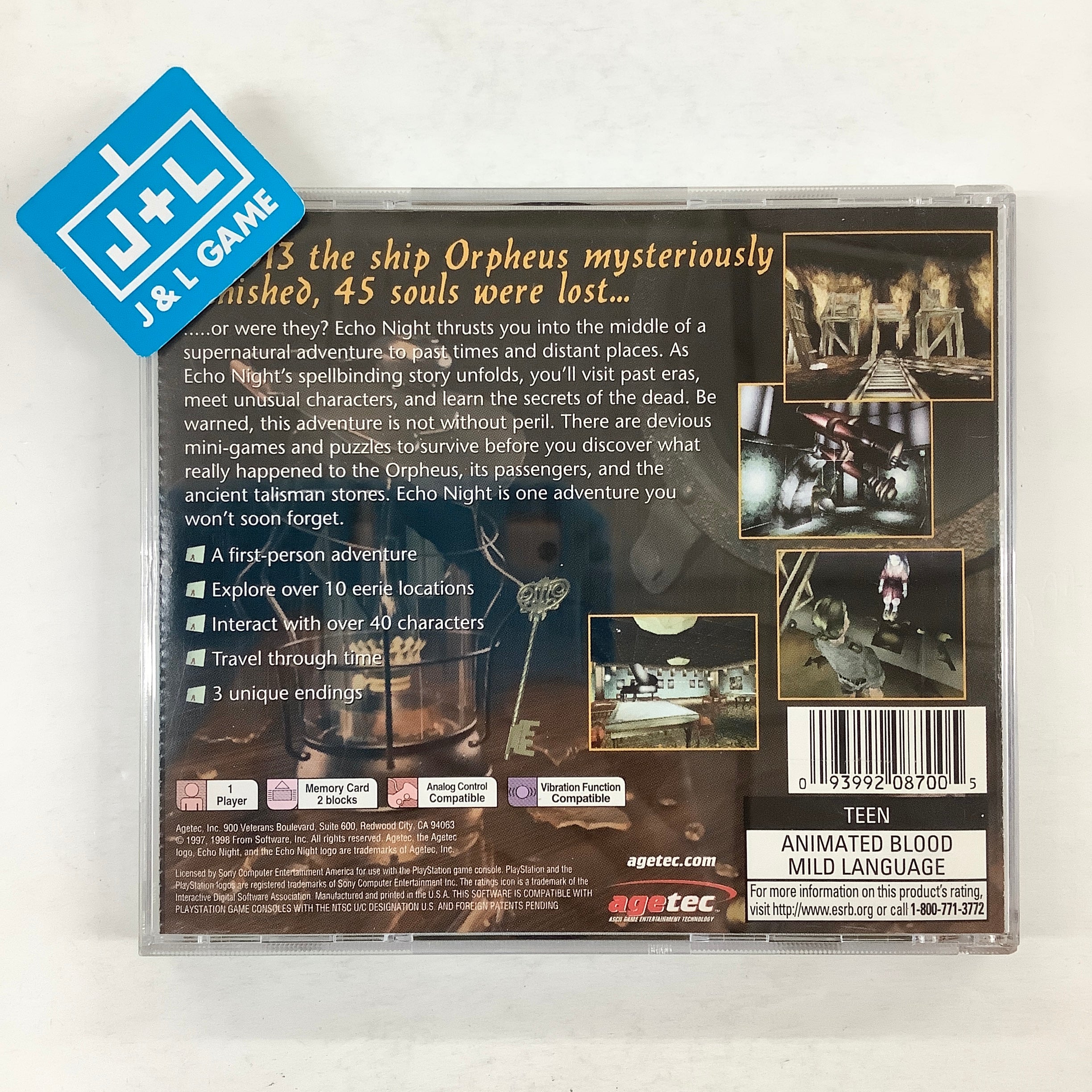 Echo Night - (PS1) PlayStation 1 [Pre-Owned] Video Games Agetec   