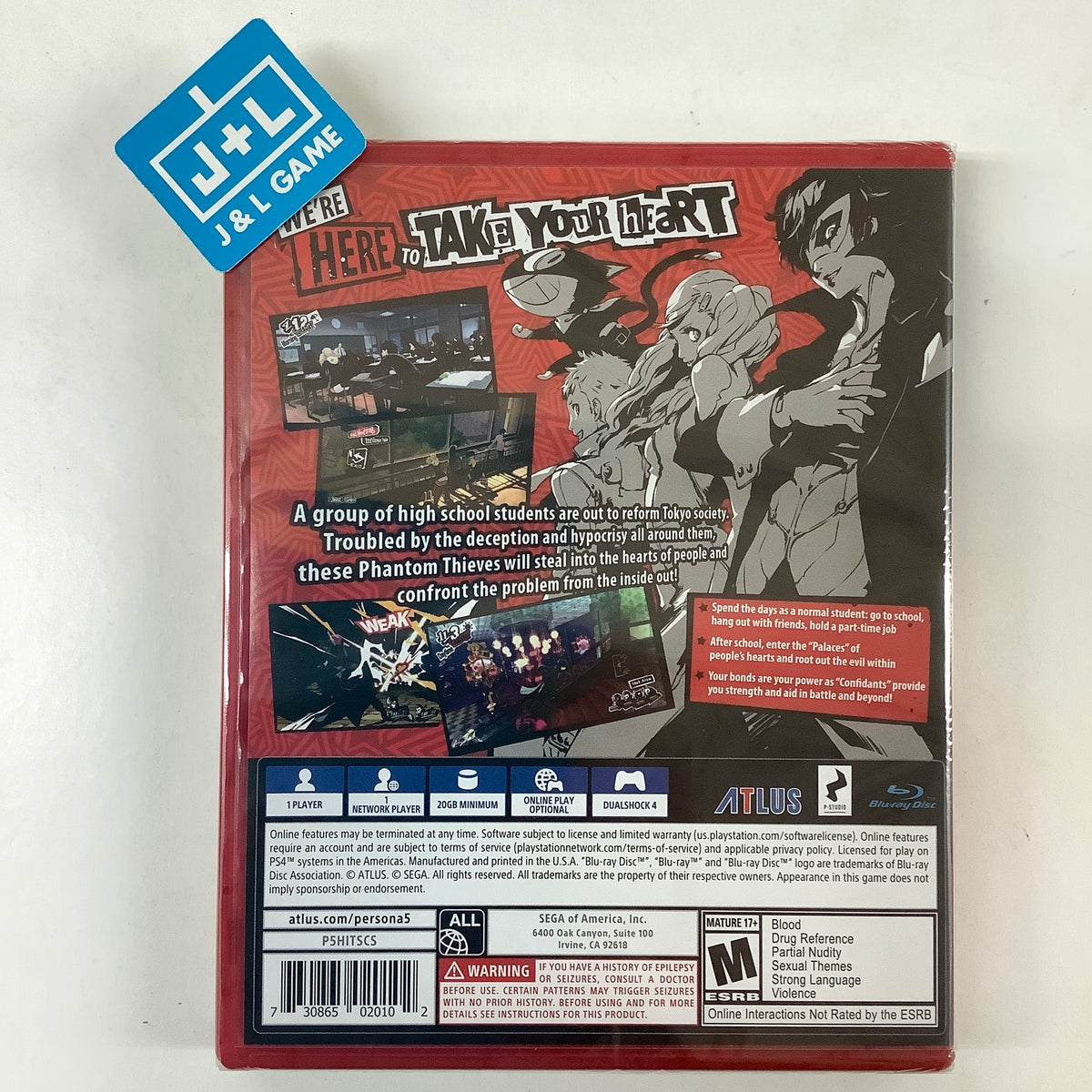 Persona 5 Royal: Standard Edition - PlayStation 4, Prepare for an all-new RPG experience in Persona 5 Royal based in the universe of the award-winning series,.., By Brand SEGA Persona 5 Royal: Standard Edition - PlayStation 4, Prepare for an all-new RPG experience in Persona 5 Royal based in the universe of the award-winning series,.., By Brand SEGA