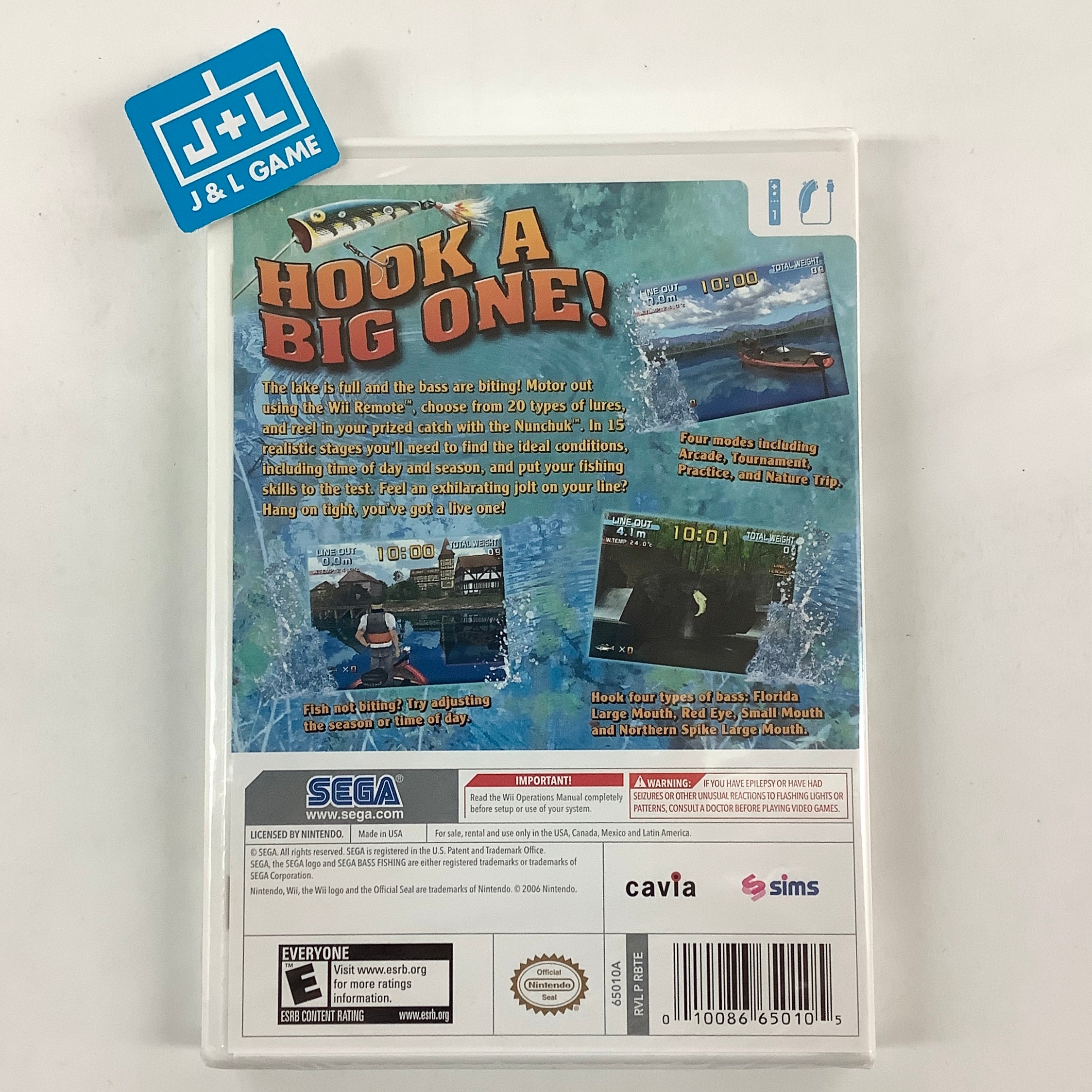 Sega Bass Fishing - Nintendo Wii Video Games Sega   