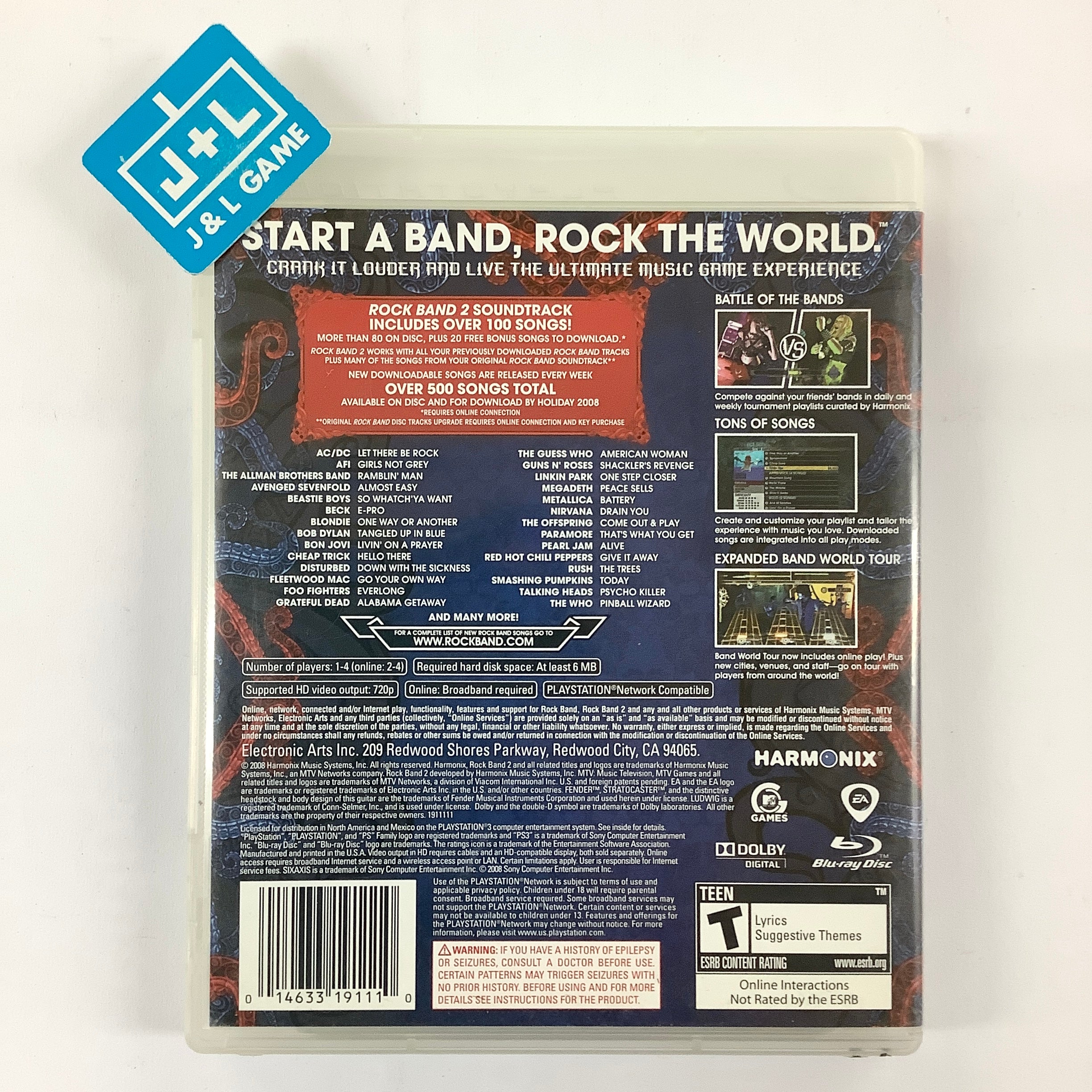 Rock Band 2 - (PS3) PlayStation 3 [Pre-Owned] Video Games MTV Games   