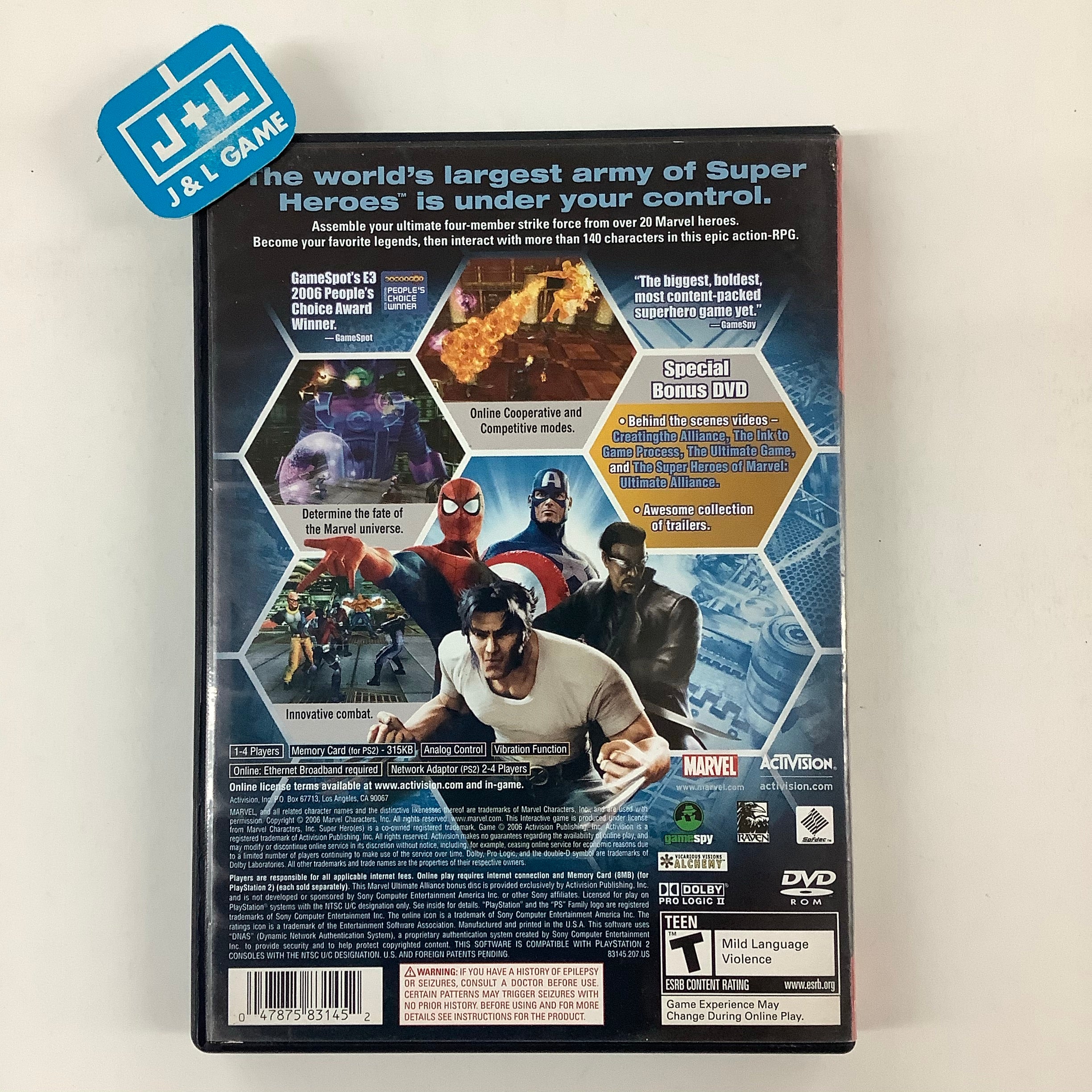 Marvel: Ultimate Alliance: Special Edition (Greatest Hits) - (PS2) PlayStation 2 [Pre-Owned] Video Games Activision   