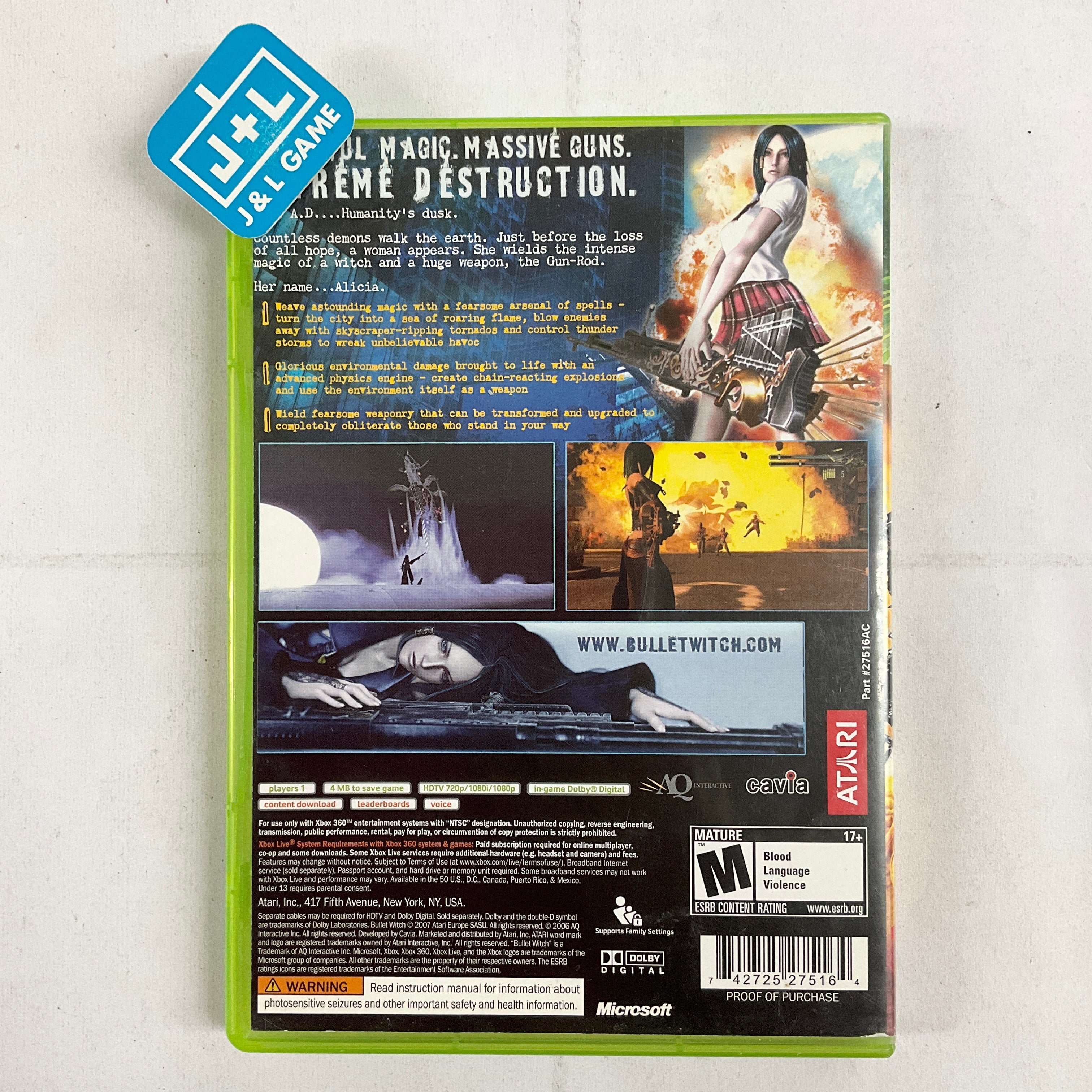 Bullet Witch - Xbox 360 [Pre-Owned] Video Games Atari SA   