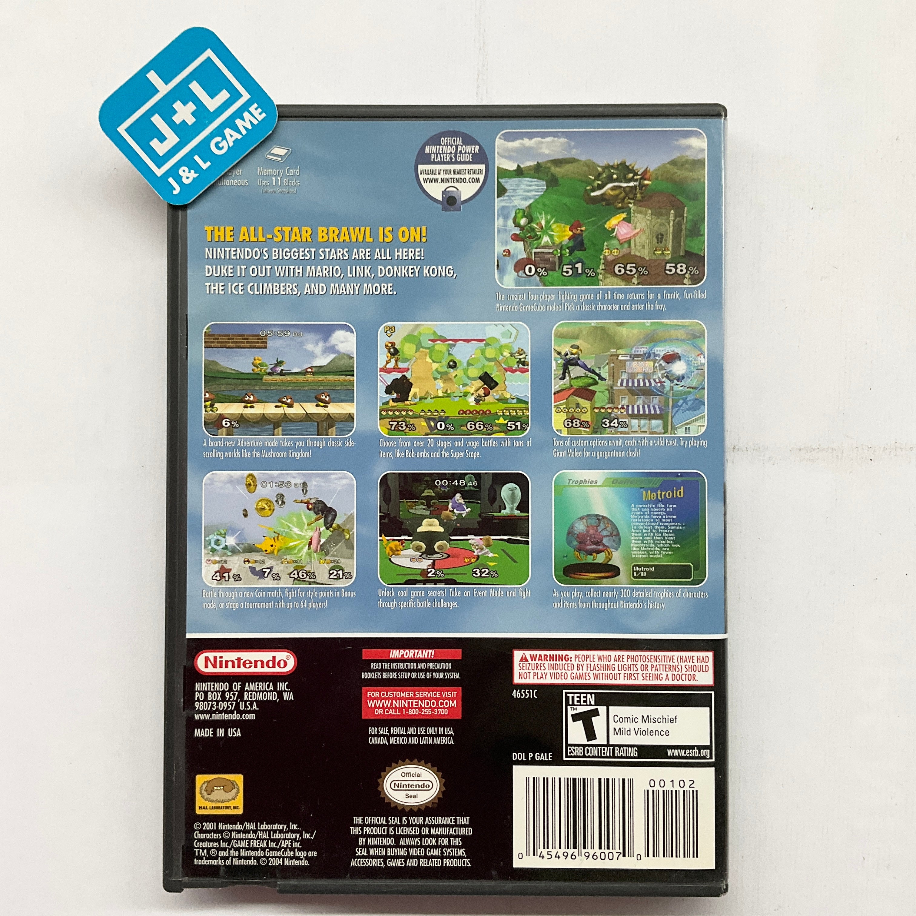 Super Smash Bros. Melee - (GC) GameCube [Pre-Owned] Video Games Nintendo   