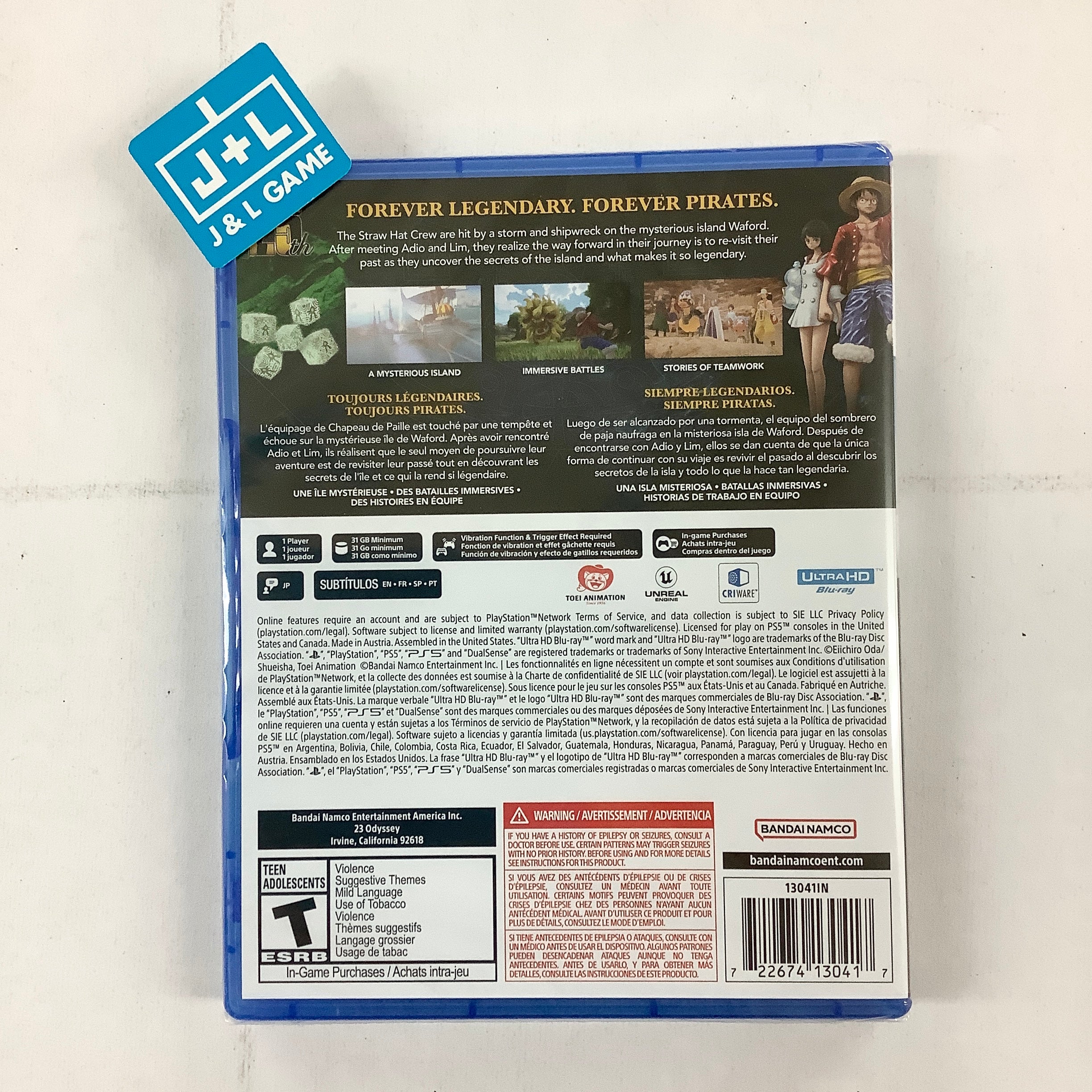 One Piece Odyssey - (PS5) PlayStation 5 Video Games BANDAI NAMCO Entertainment   