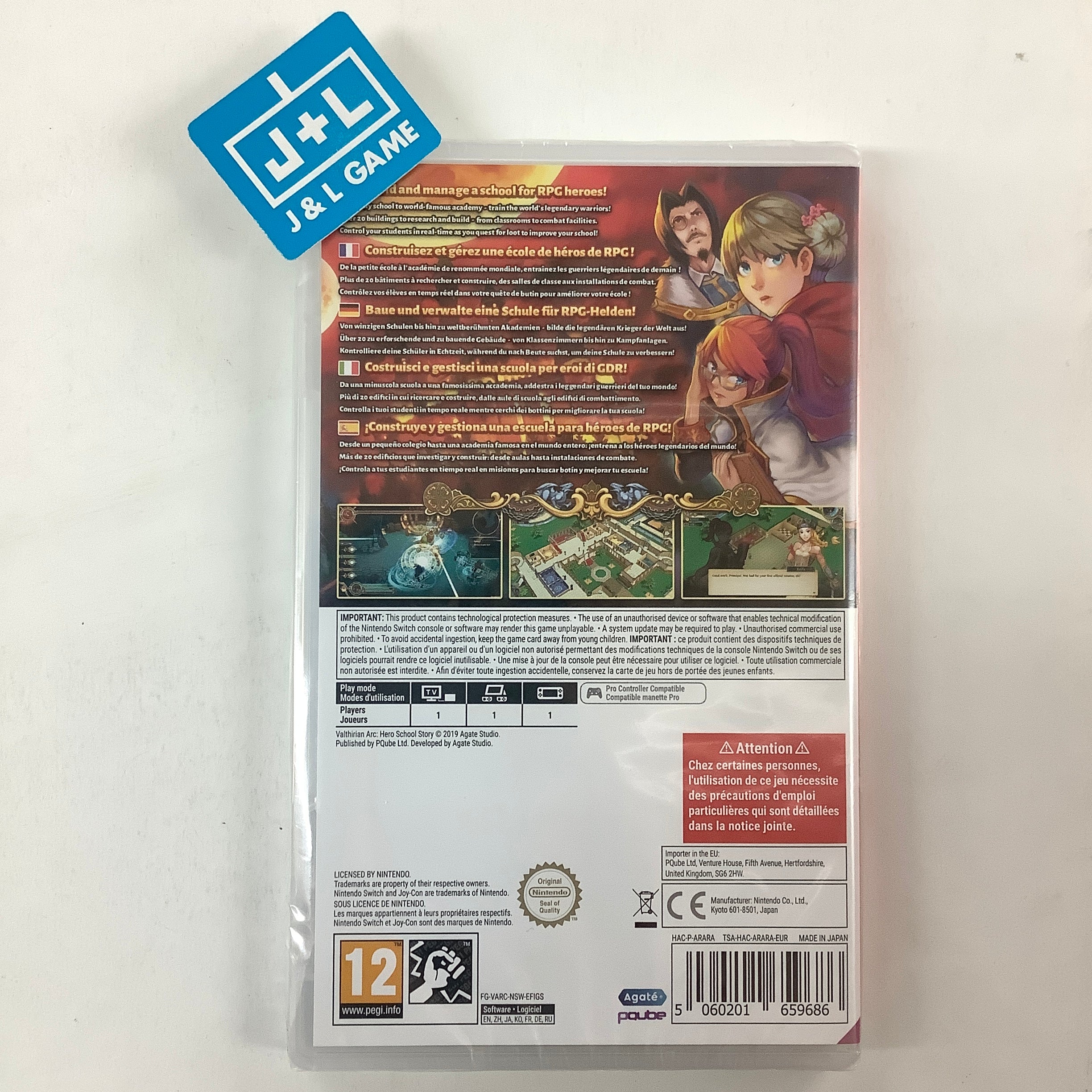 Valthirian Arc: Hero School Story - (NSW) Nintendo Switch (European Import) Video Games PQube   