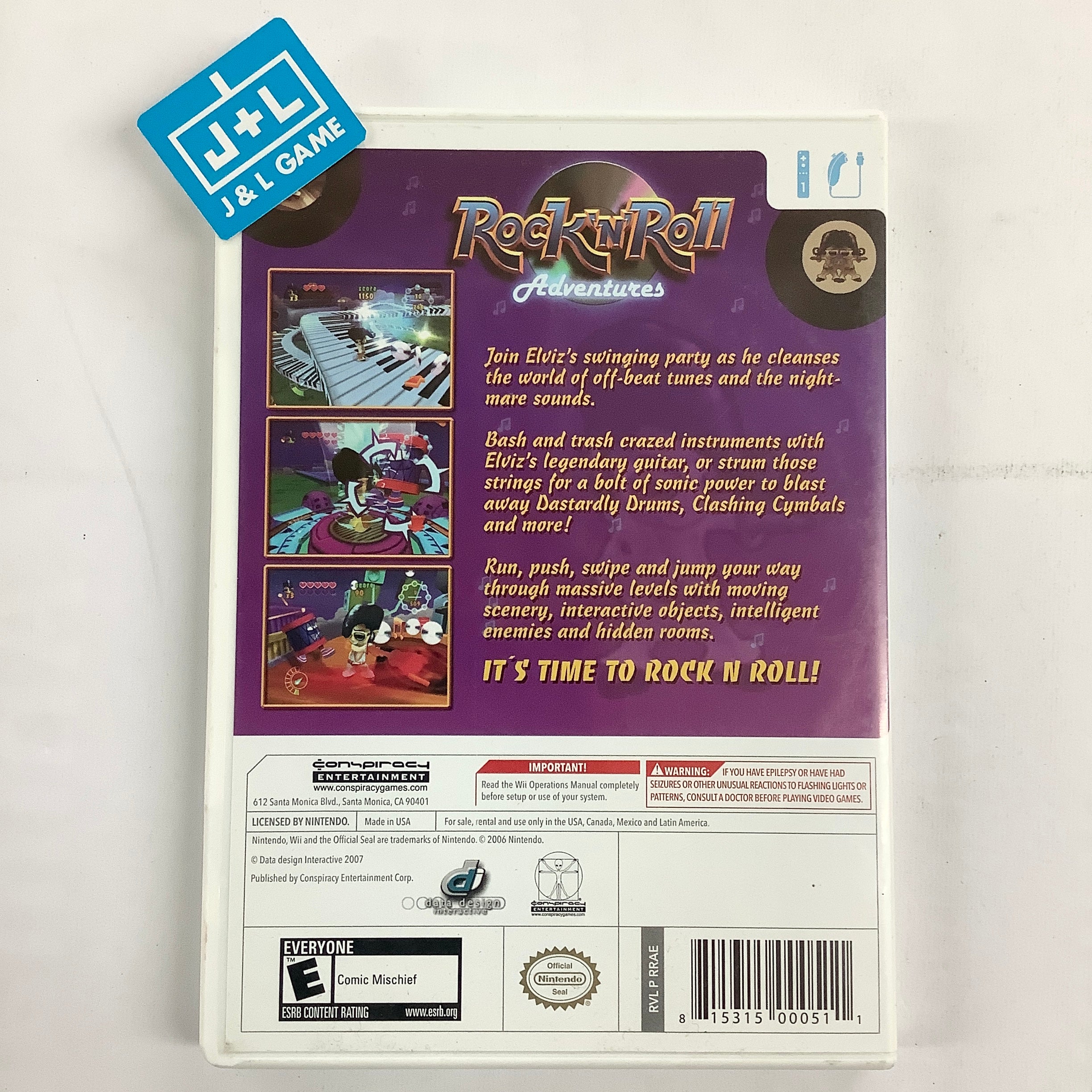 Rock 'N' Roll Adventures - Nintendo Wii [Pre-Owned] Video Games Conspiracy Entertainment   