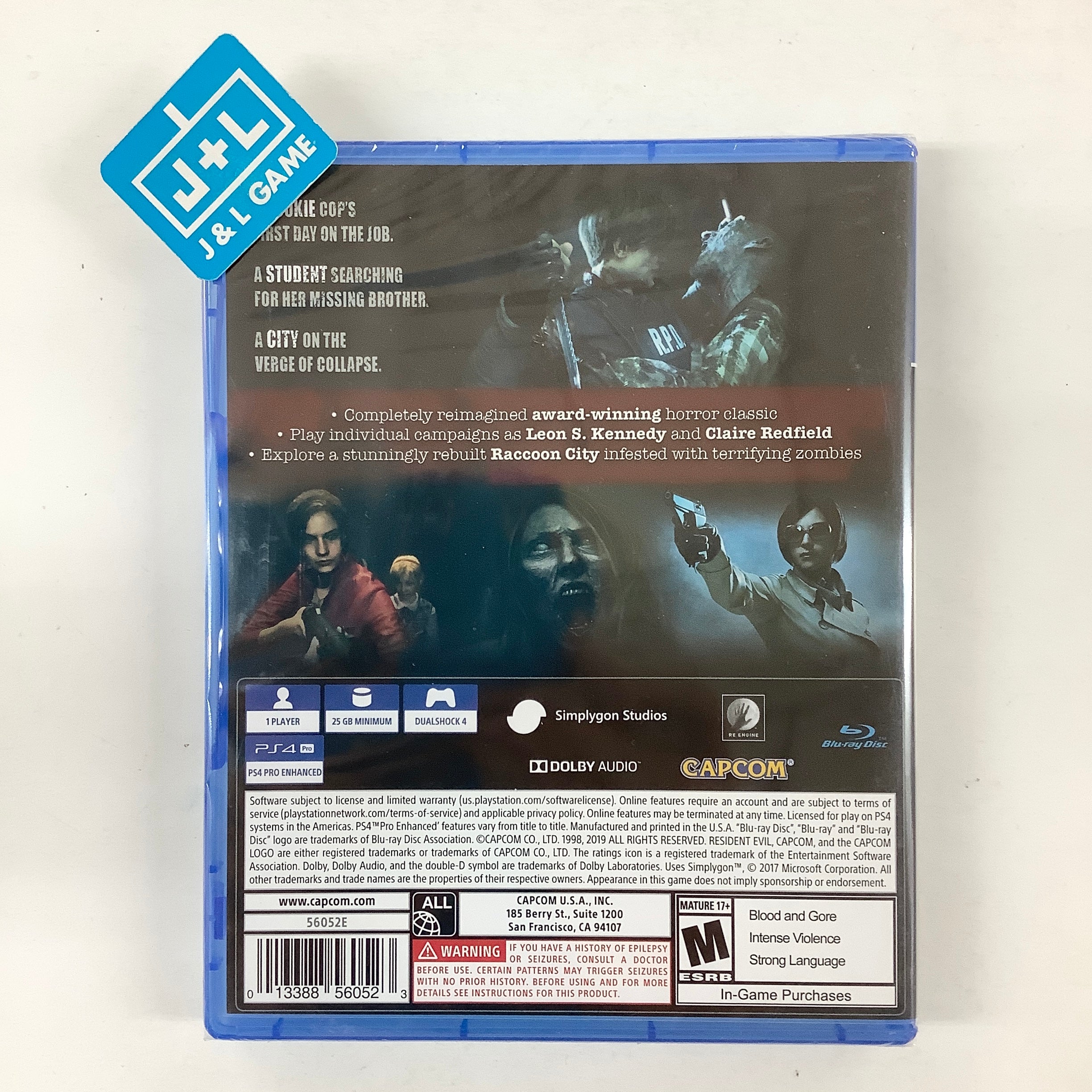 Resident Evil 2 - (PS4) PlayStation 4 Video Games Capcom   