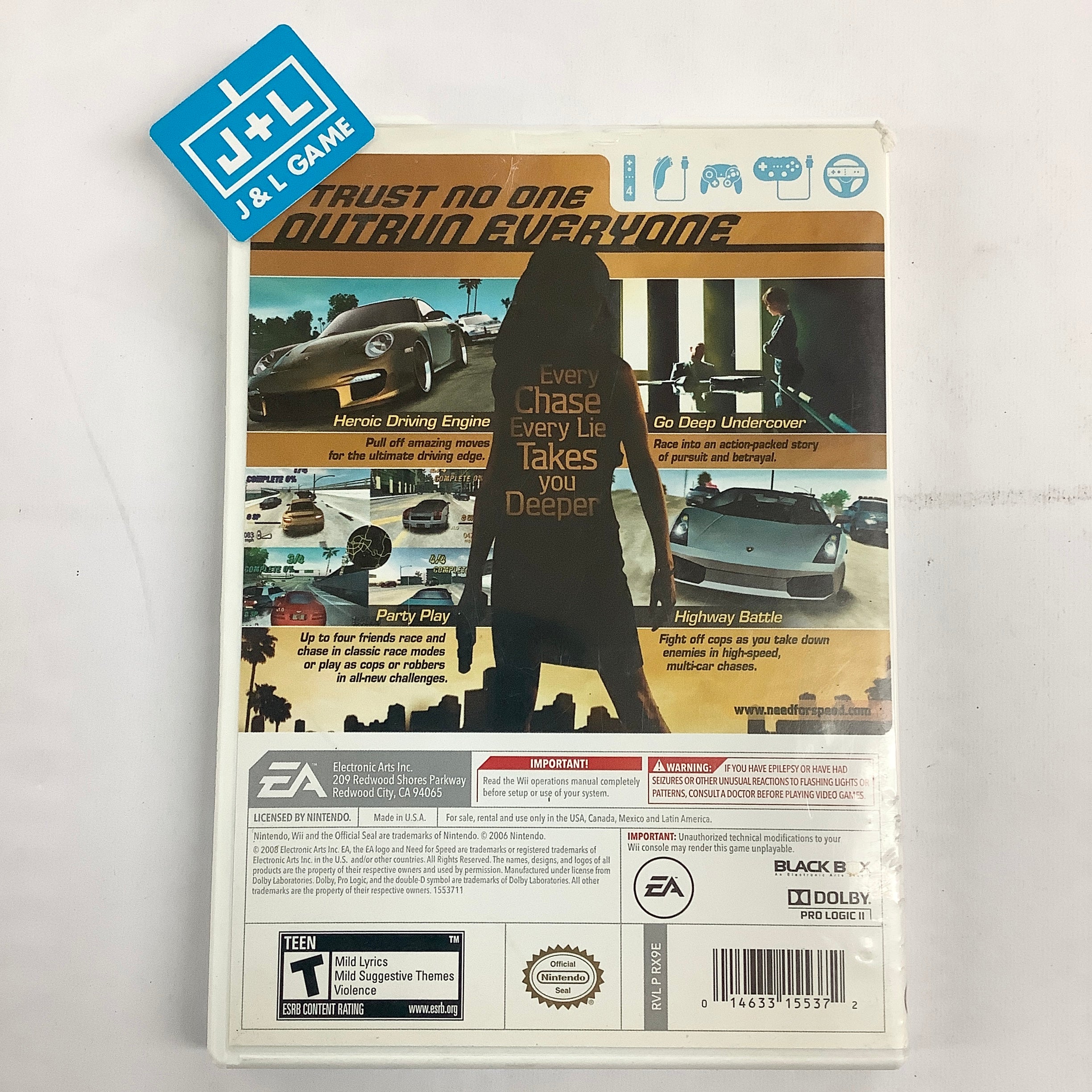 Need for Speed Undercover - Nintendo Wii [Pre-Owned] Video Games Electronic Arts   