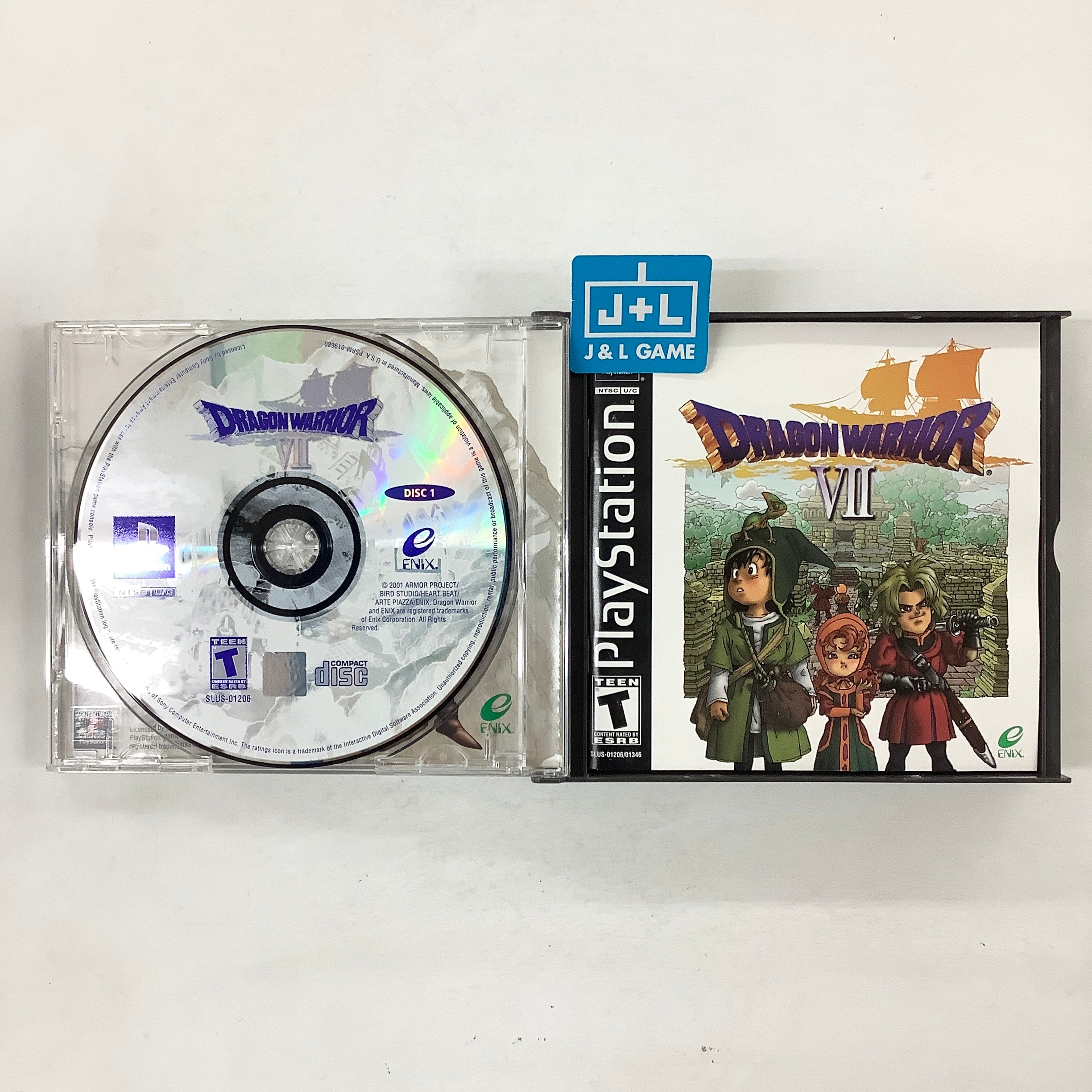 Dragon Warrior VII - (PS1) PlayStation 1 [Pre-Owned] Video Games Enix Corporation   