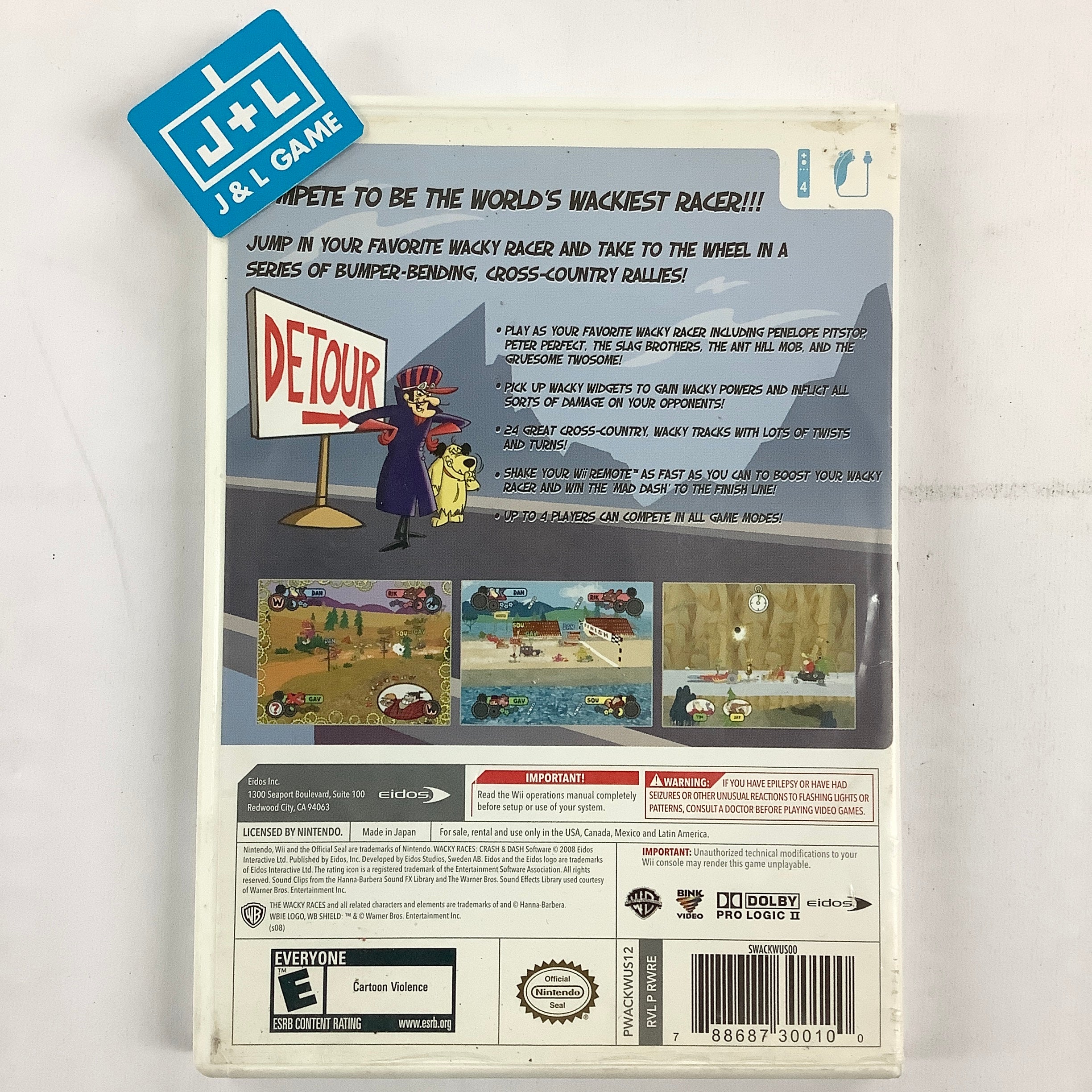 Wacky Races: Crash & Dash - Nintendo Wii [Pre-Owned] Video Games Eidos Interactive   