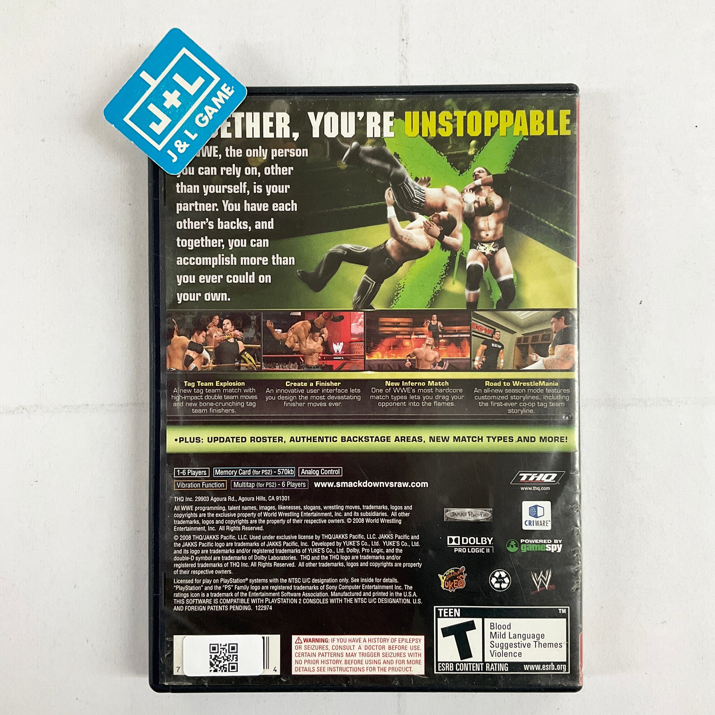 WWE SmackDown vs. Raw 2009 (Greatest Hits) - (PS2) PlayStation 2 [Pre-Owned] Video Games THQ   