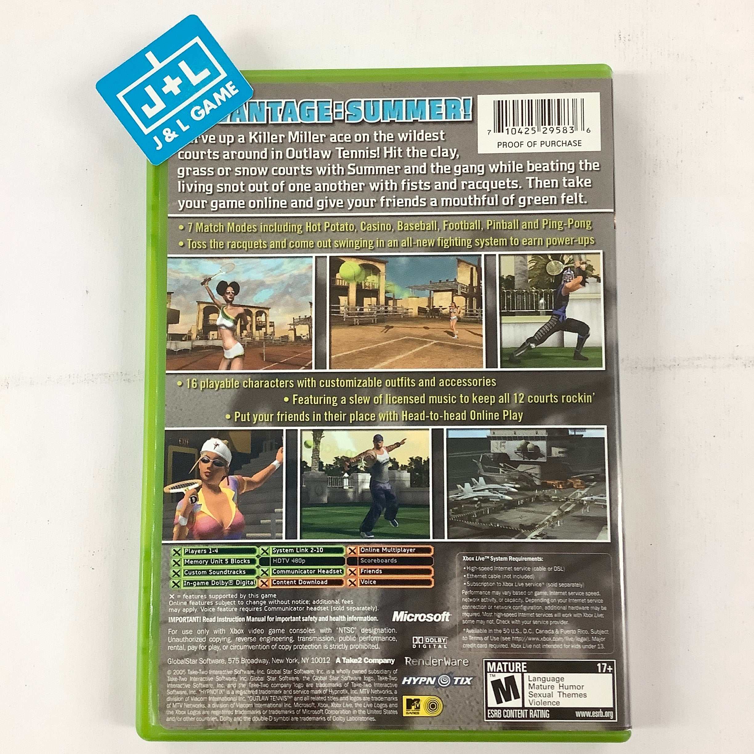Outlaw Tennis - (XB) Xbox [Pre-Owned] Video Games Global Star Software   