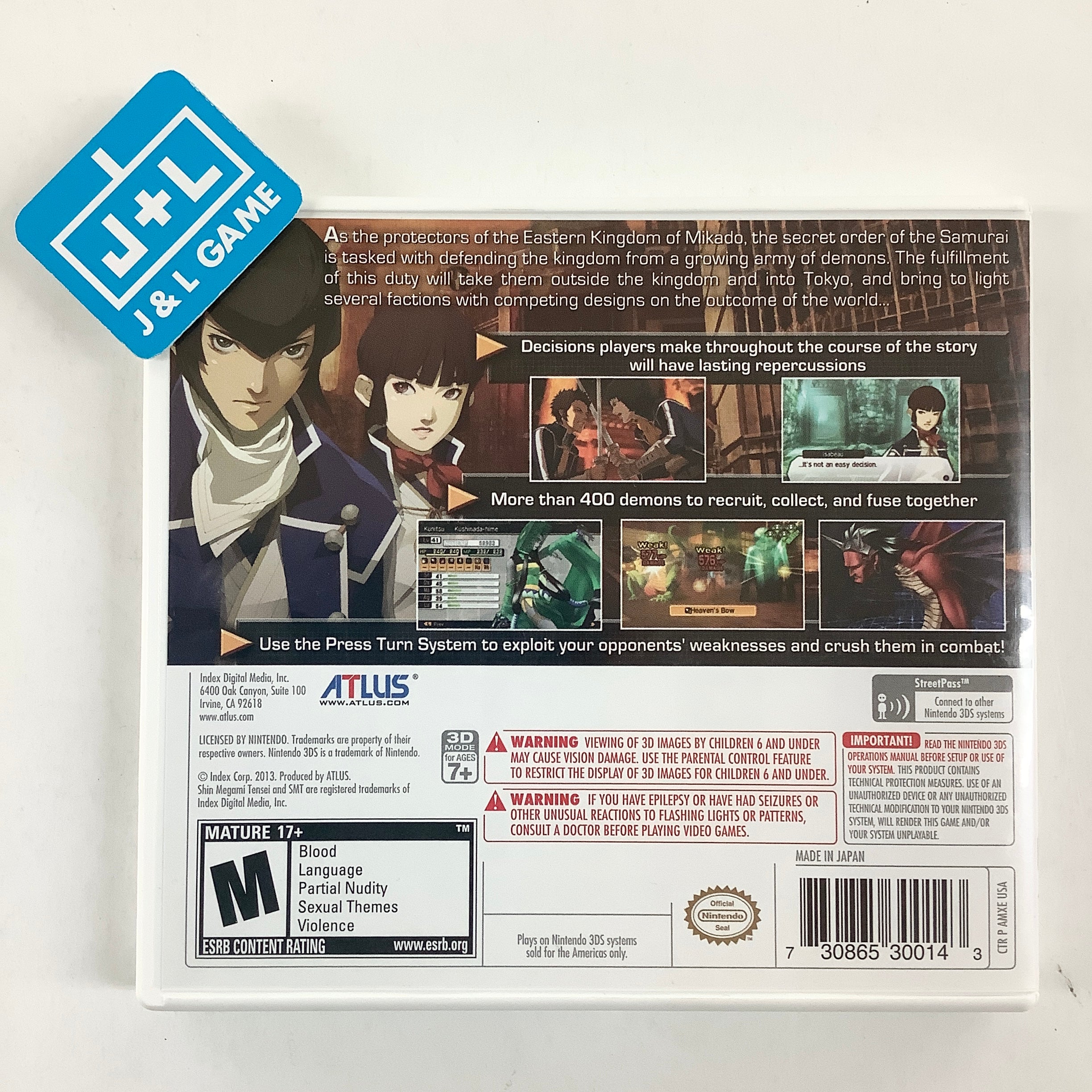 Shin Megami Tensei IV - Nintendo 3DS [Pre-Owned] Video Games Atlus   