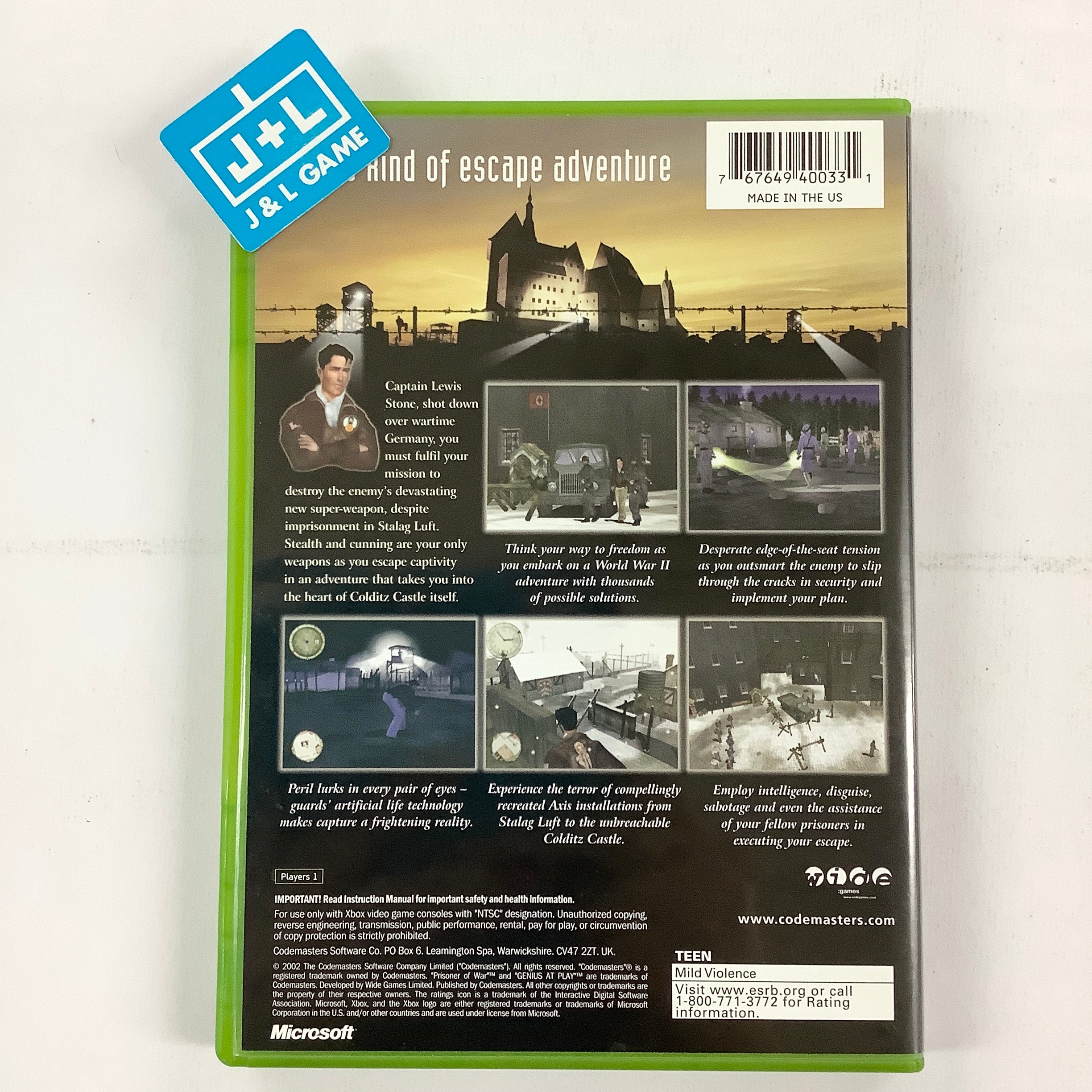 Prisoner of War - (XB) Xbox [Pre-Owned] Video Games Codemasters   