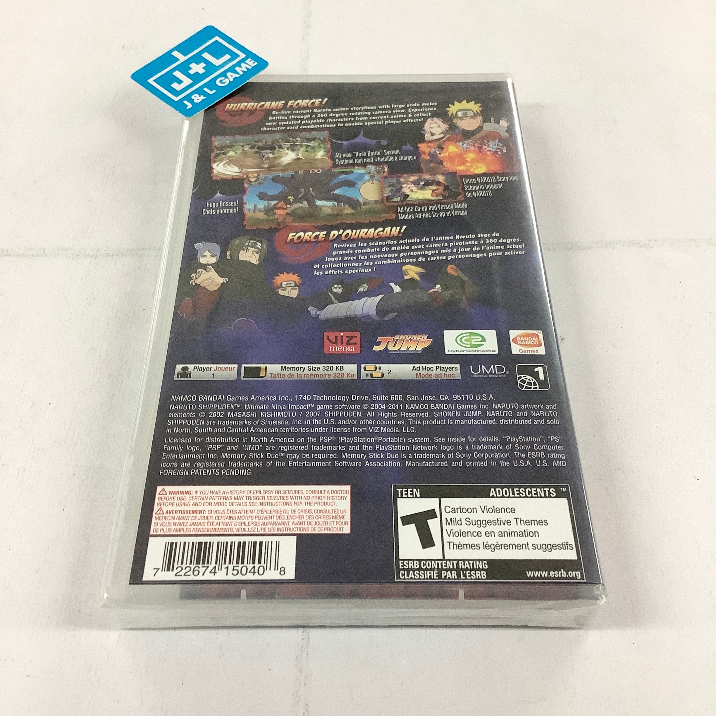Naruto Shippuden: Ultimate Ninja Impact - Sony PSP Video Games Namco Bandai Games   