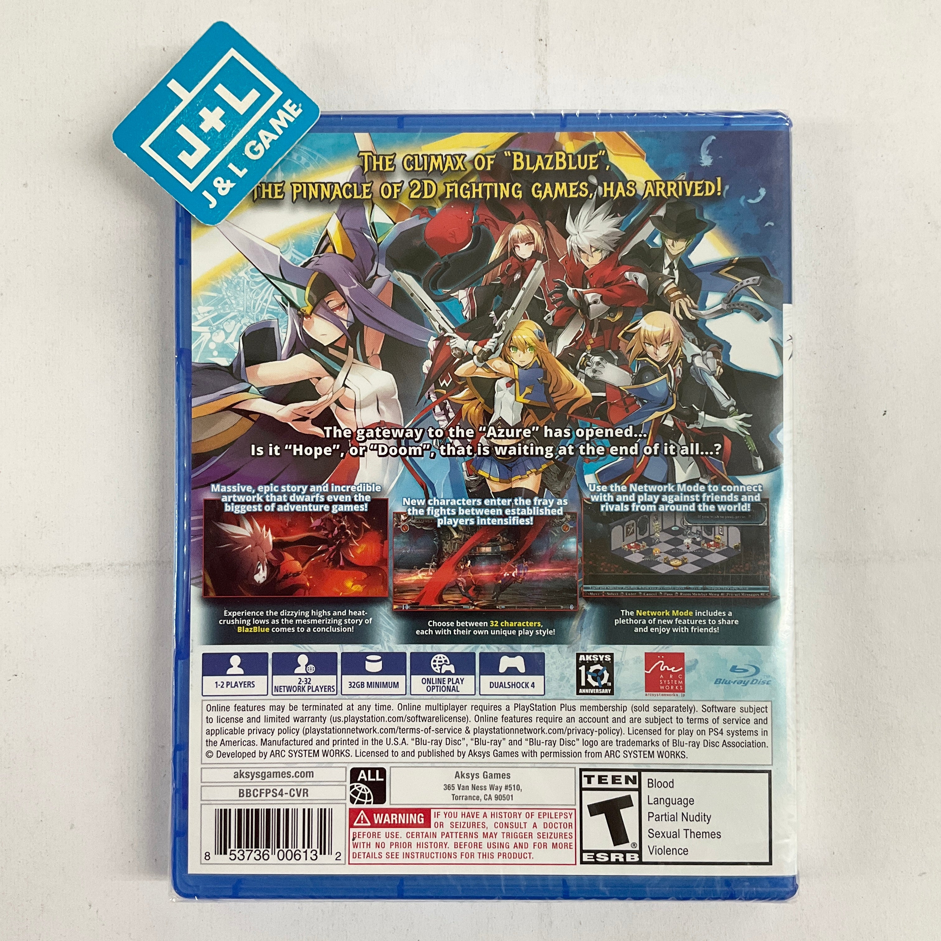 BlazBlue: Central Fiction - (PS4) PlayStation 4 Video Games Aksys Games   