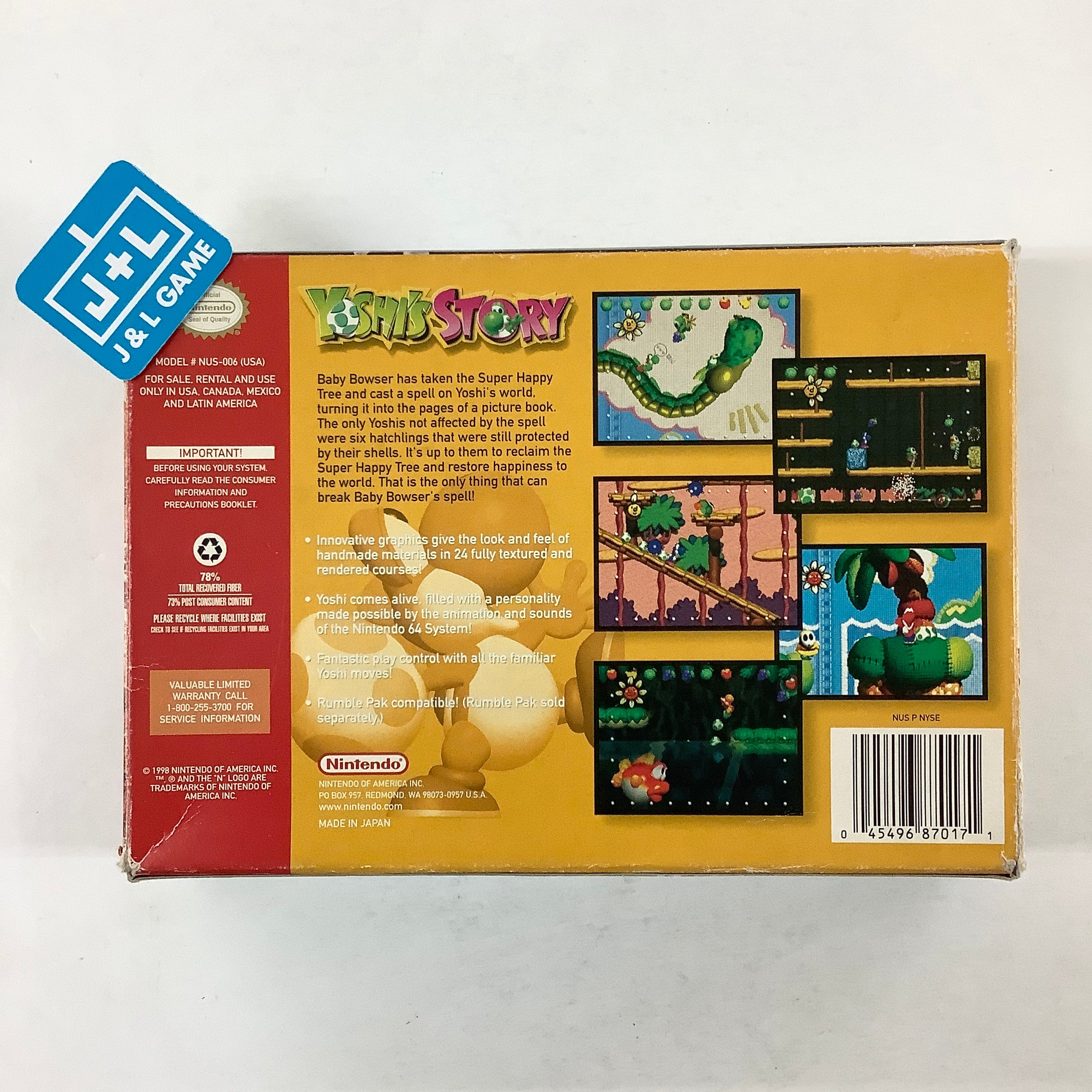 Yoshi's Story - (N64) Nintendo 64 [Pre-Owned] | J&L Game