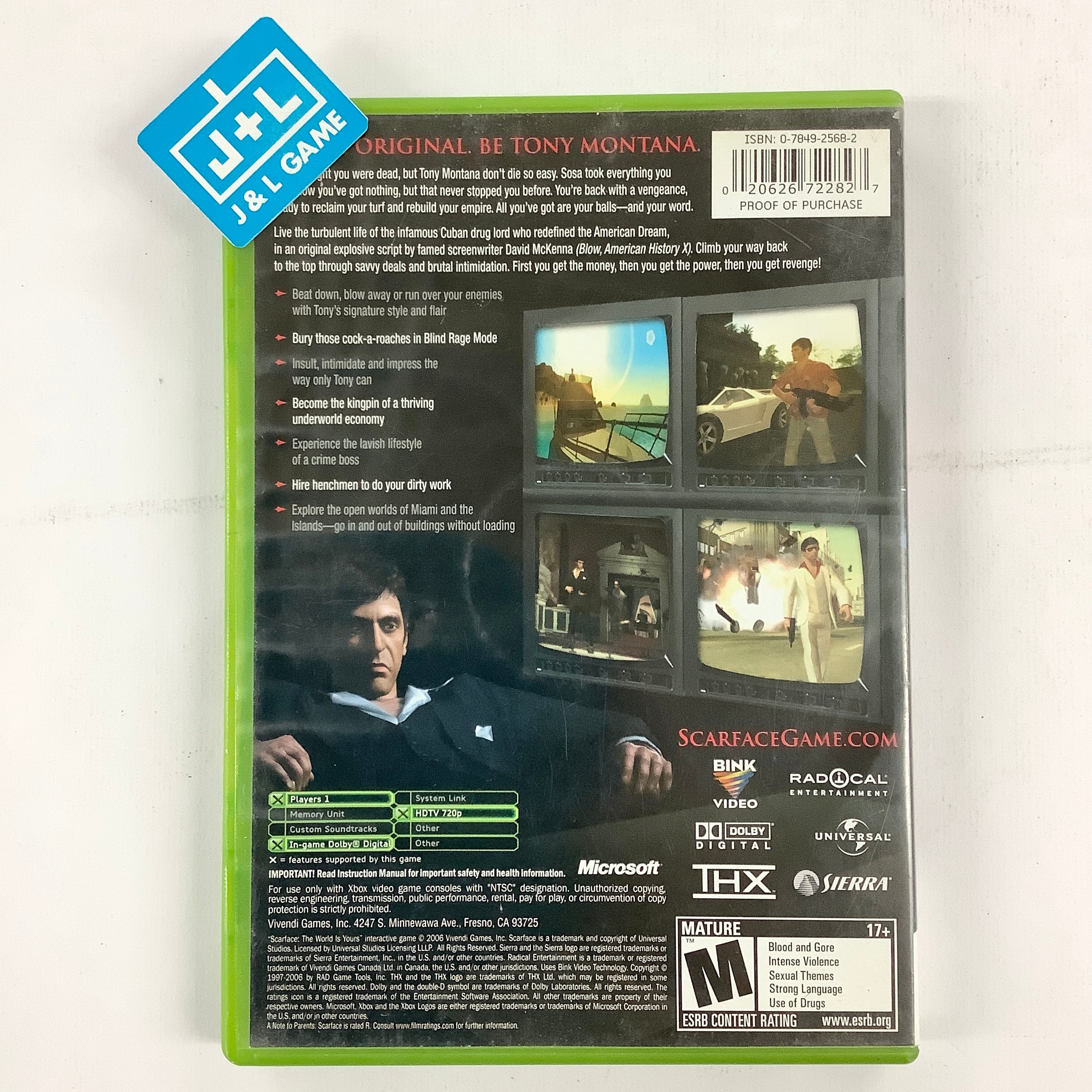 Scarface: The World Is Yours - (XB) Xbox [Pre-Owned] Video Games Vivendi Games   