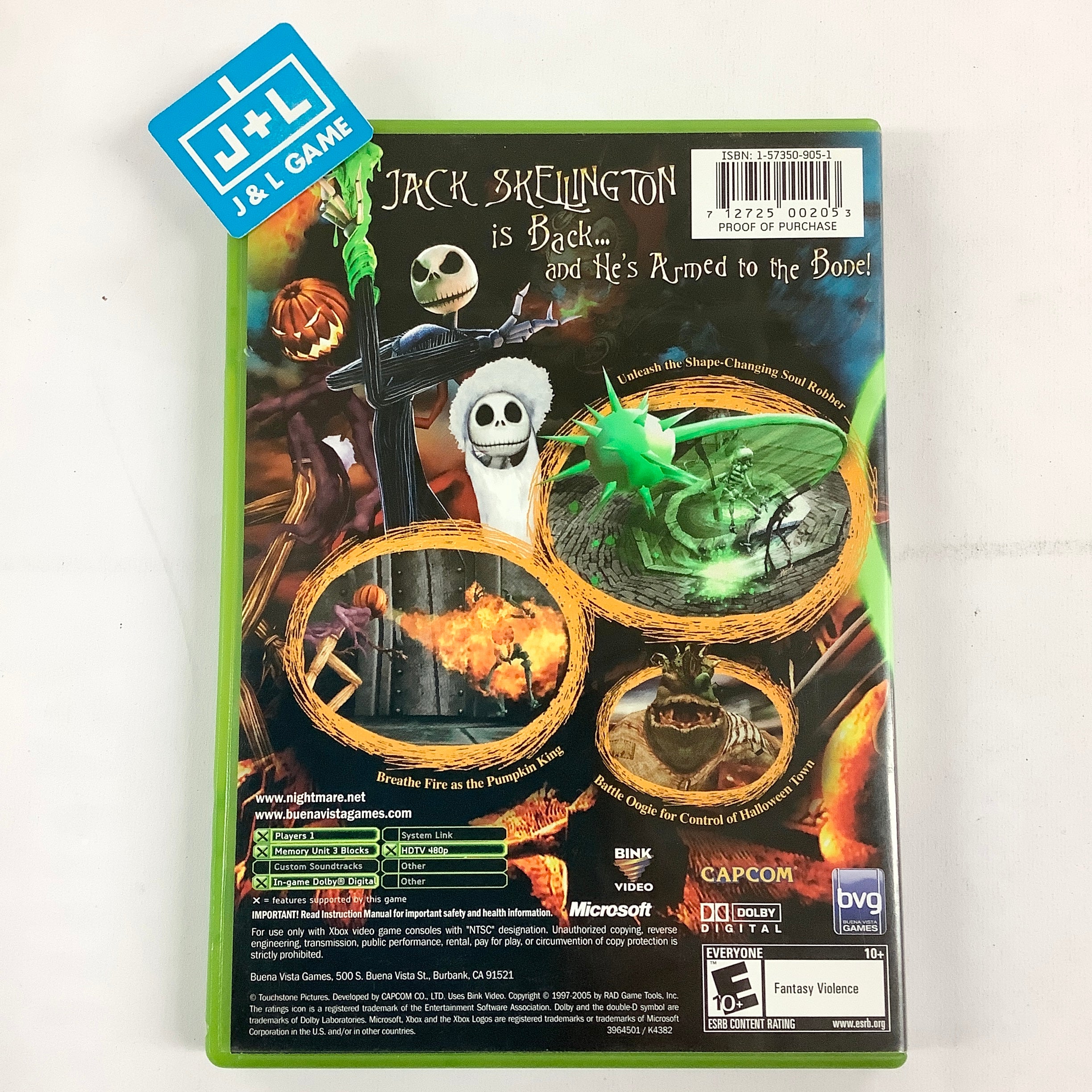 Tim Burton's The Nightmare Before Christmas: Oogie's Revenge - (XB) Xbox [Pre-Owned] Video Games Buena Vista Games   