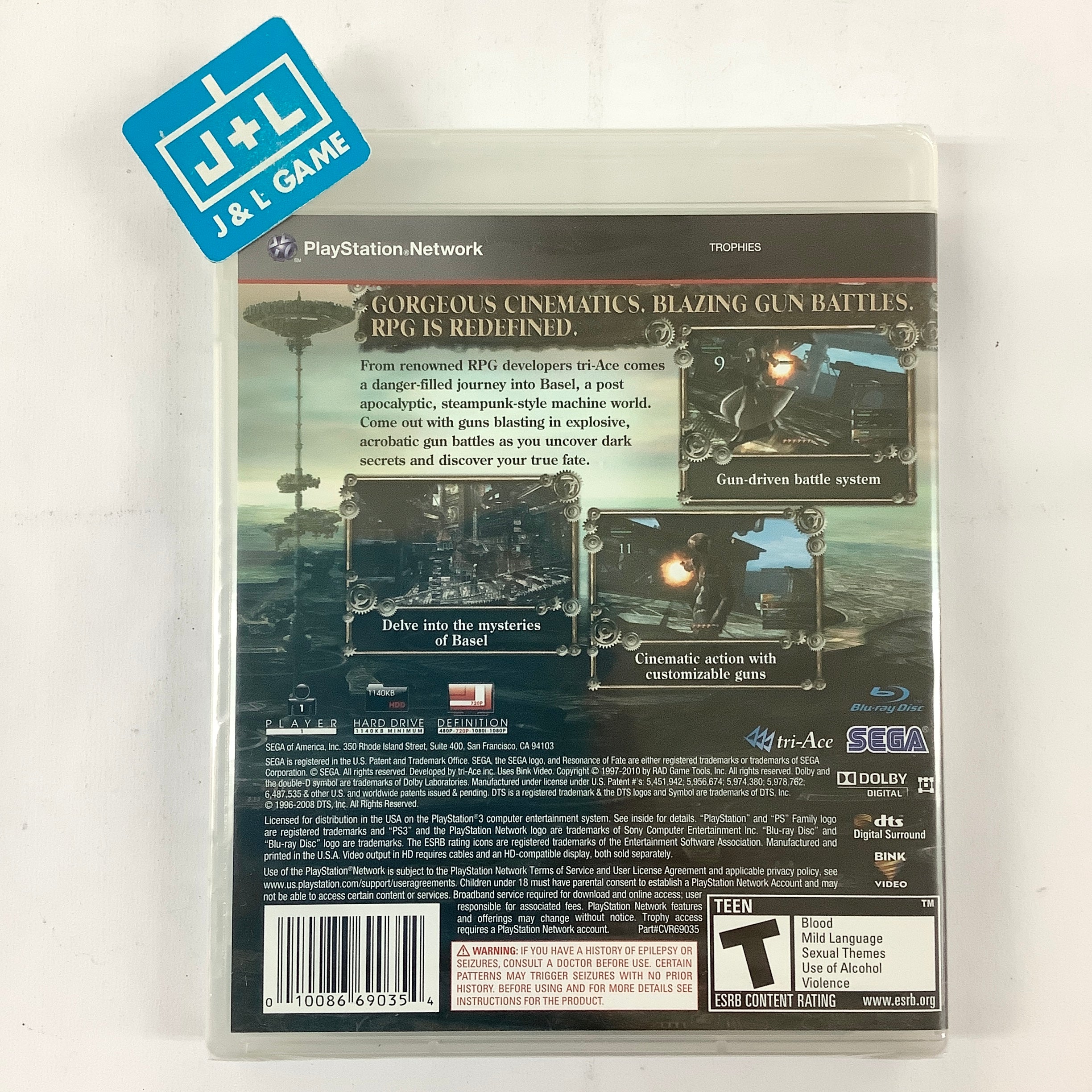 Resonance of Fate - (PS3) PlayStation 3 Video Games Sega   