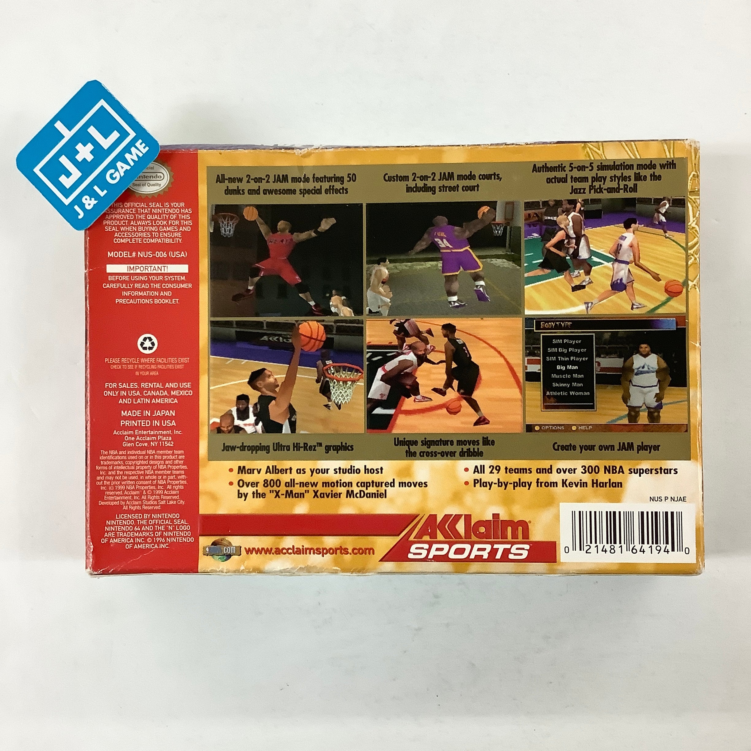 NBA Jam 2000 - (N64) Nintendo 64 [Pre-Owned] Video Games Acclaim   