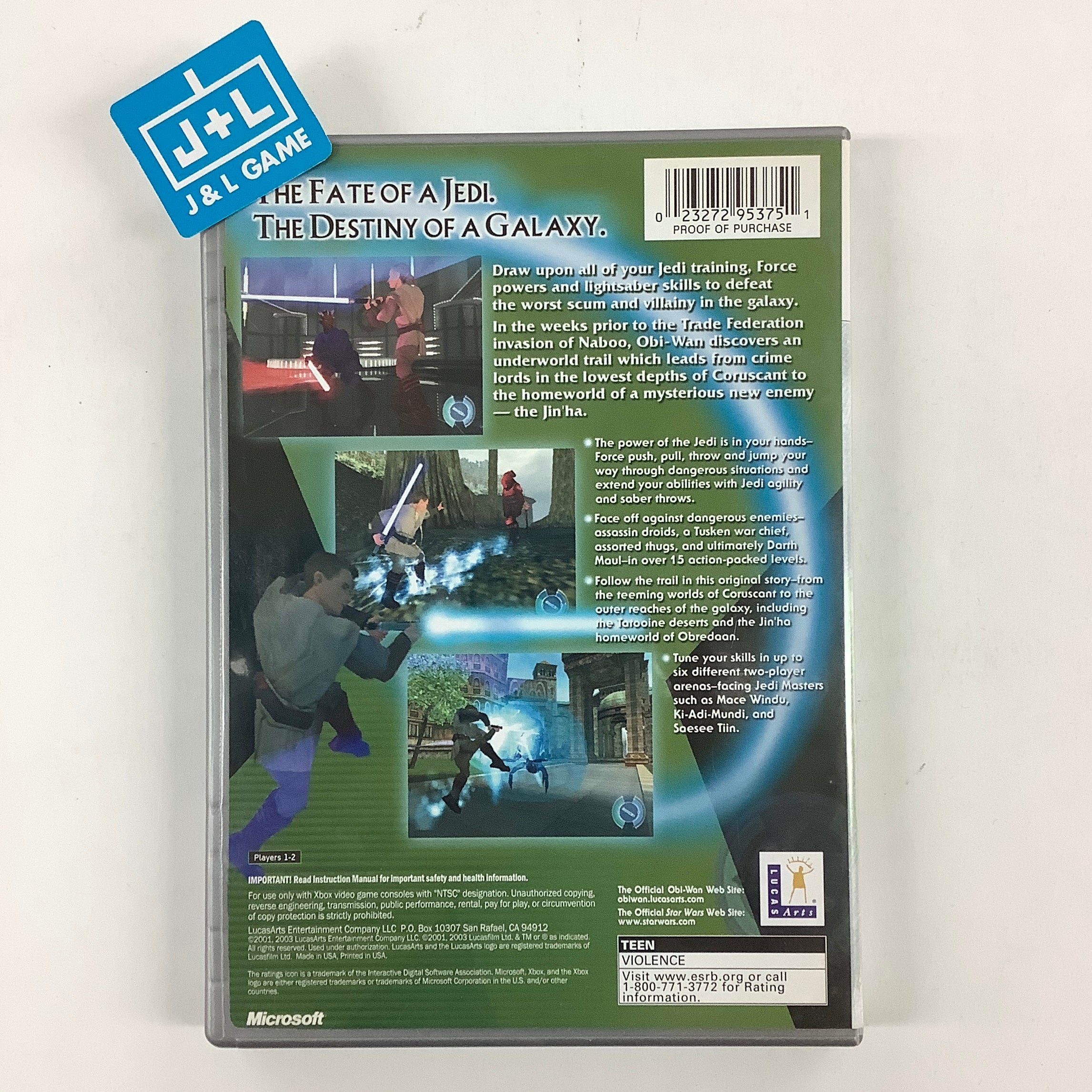 Star Wars: Obi-Wan (Platinum Hits) - (XB) Xbox [Pre-Owned] Video Games LucasArts   