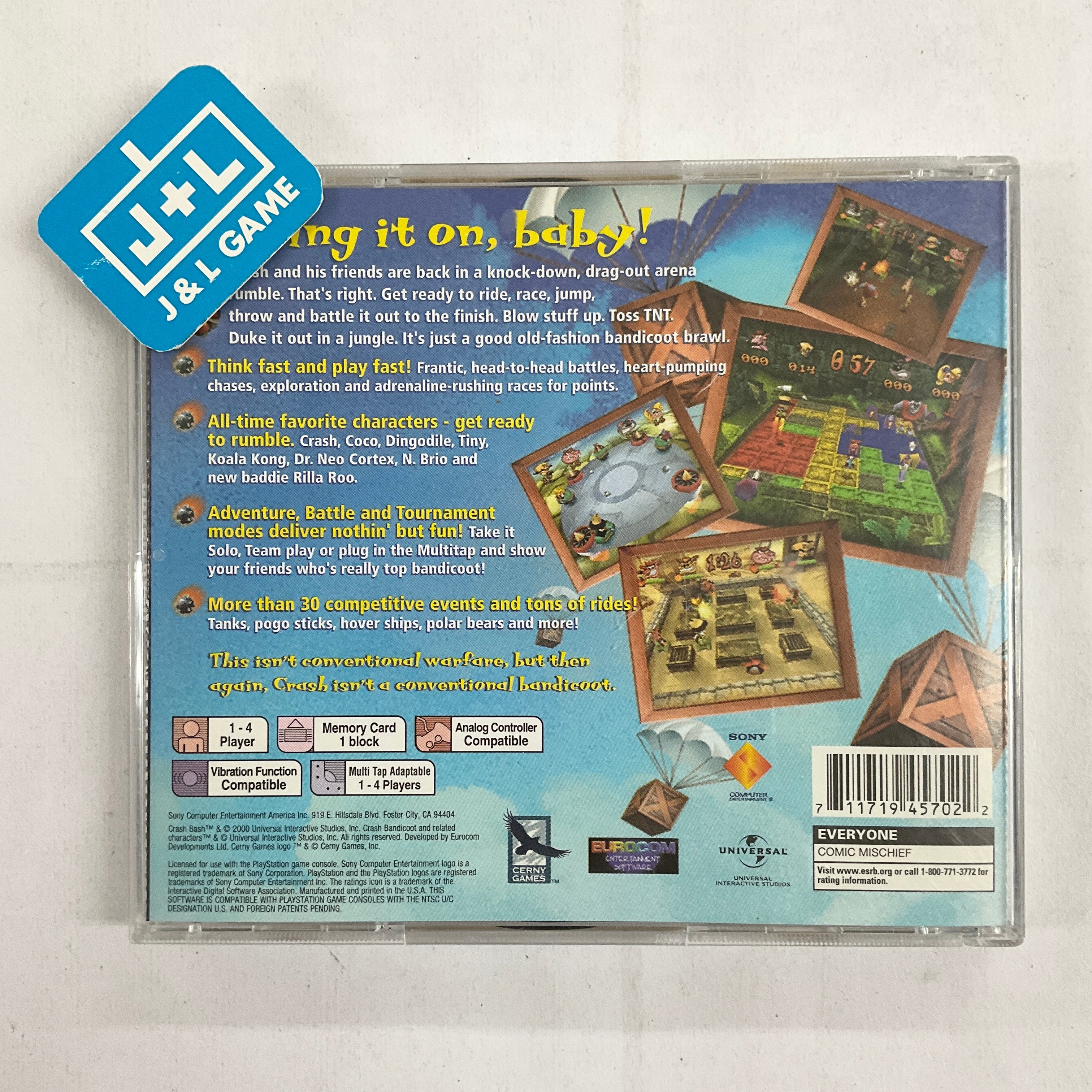 Crash Bash - (PS1) PlayStation 1 [Pre-Owned] Video Games SCEA   