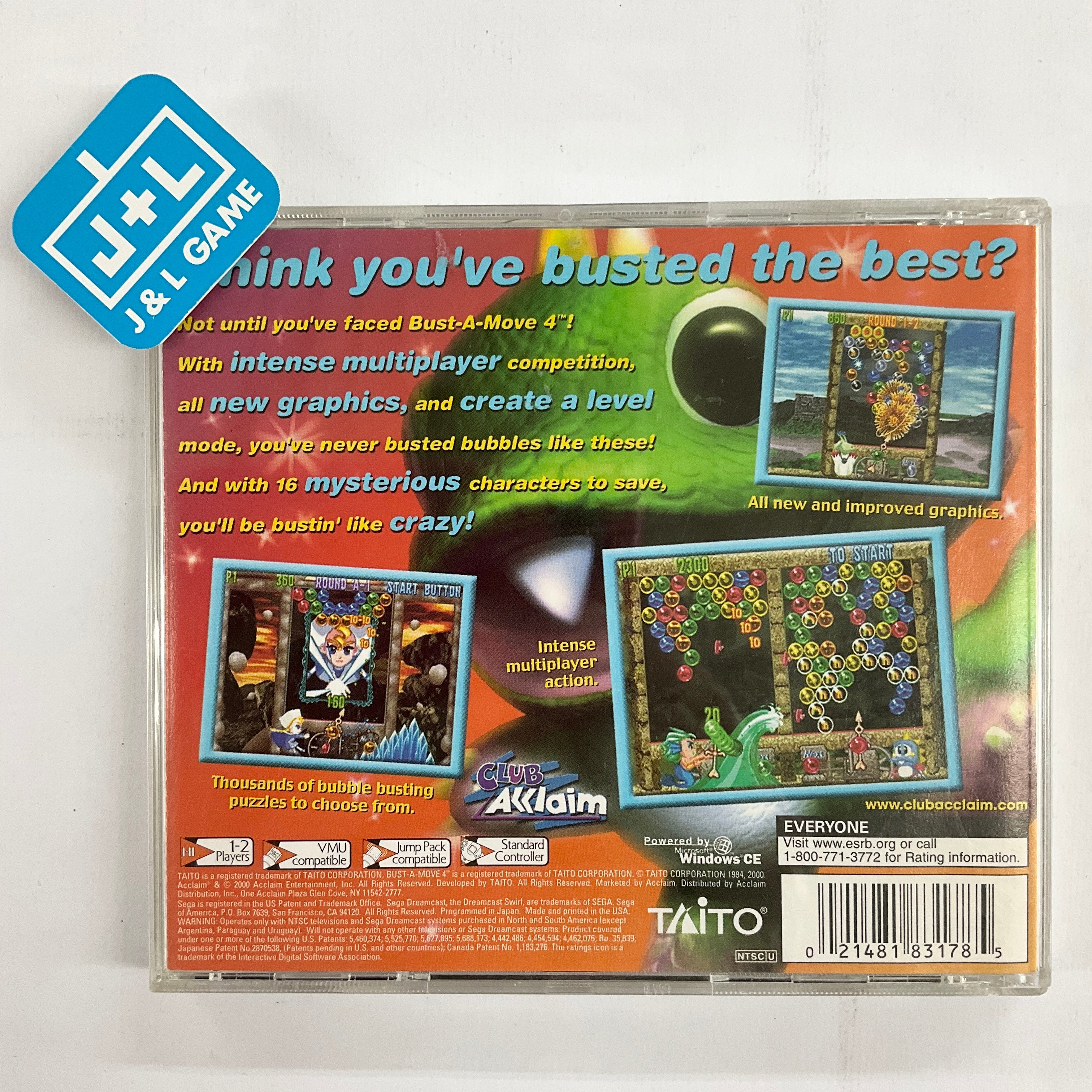Bust-A-Move 4 - (DC) SEGA Dreamcast [Pre-Owned] Video Games Acclaim   