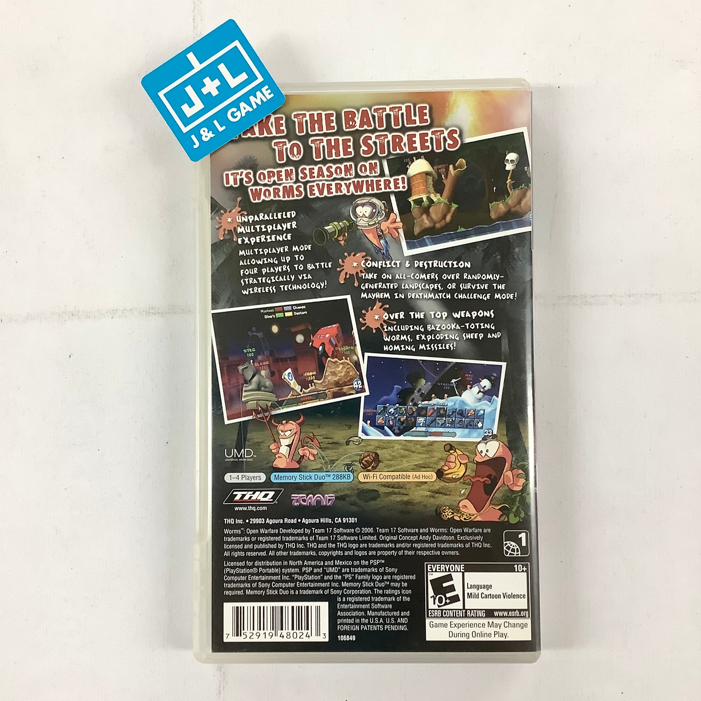 Worms: Open Warfare - Sony PSP [Pre-Owned] Video Games THQ   