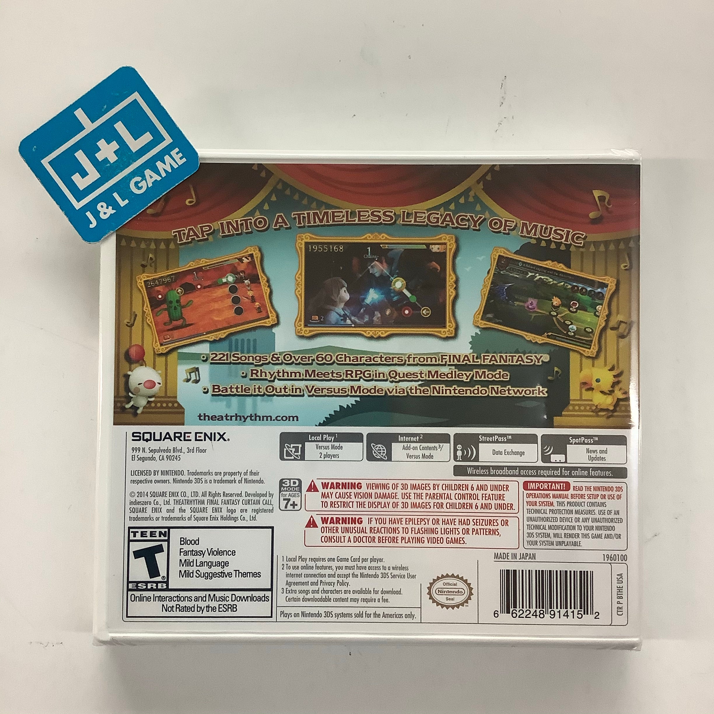 Theatrhythm Final Fantasy: Curtain Call - Nintendo 3DS Video Games Square Enix   