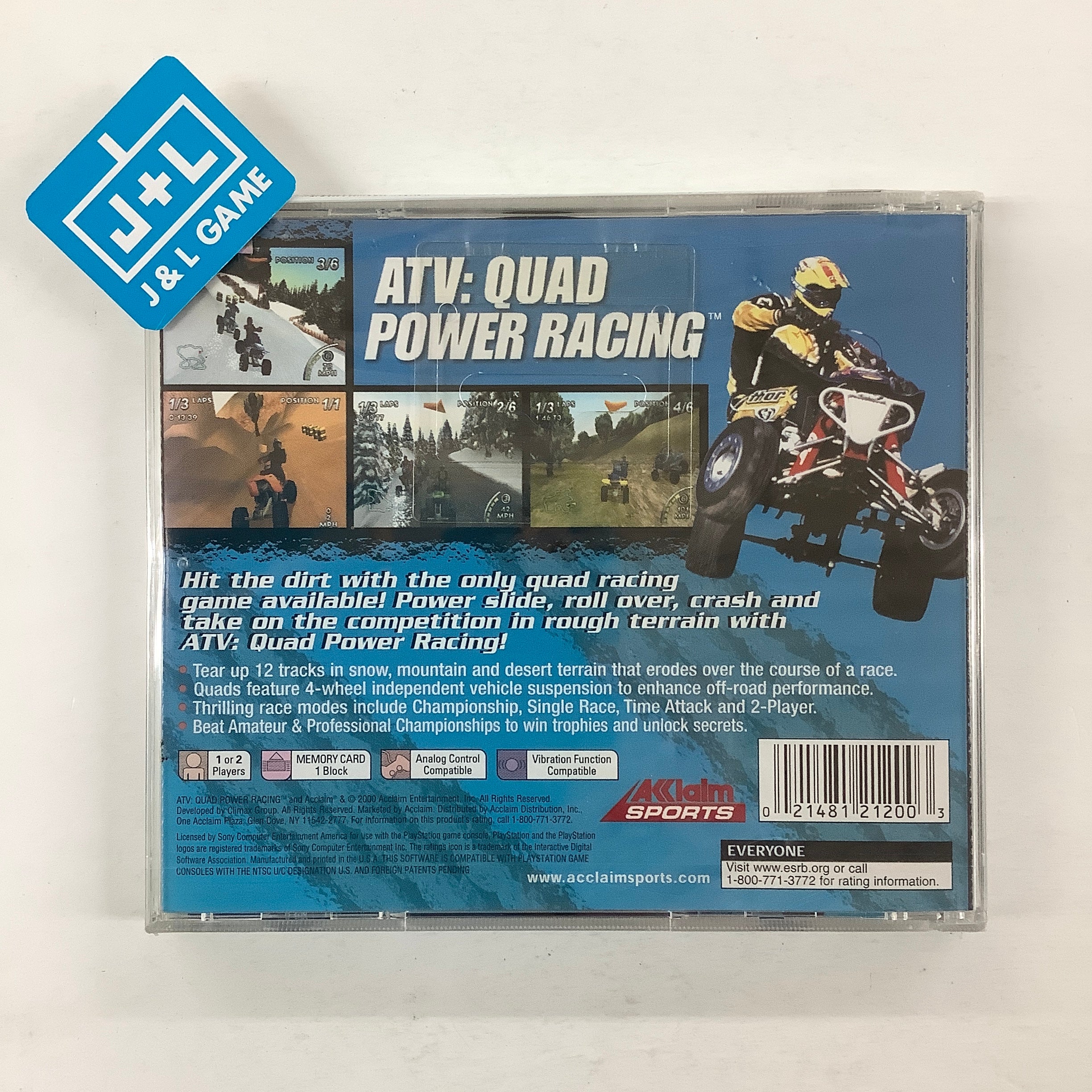 ATV: Quad Power Racing - (PS1) PlayStation 1 Video Games Acclaim   