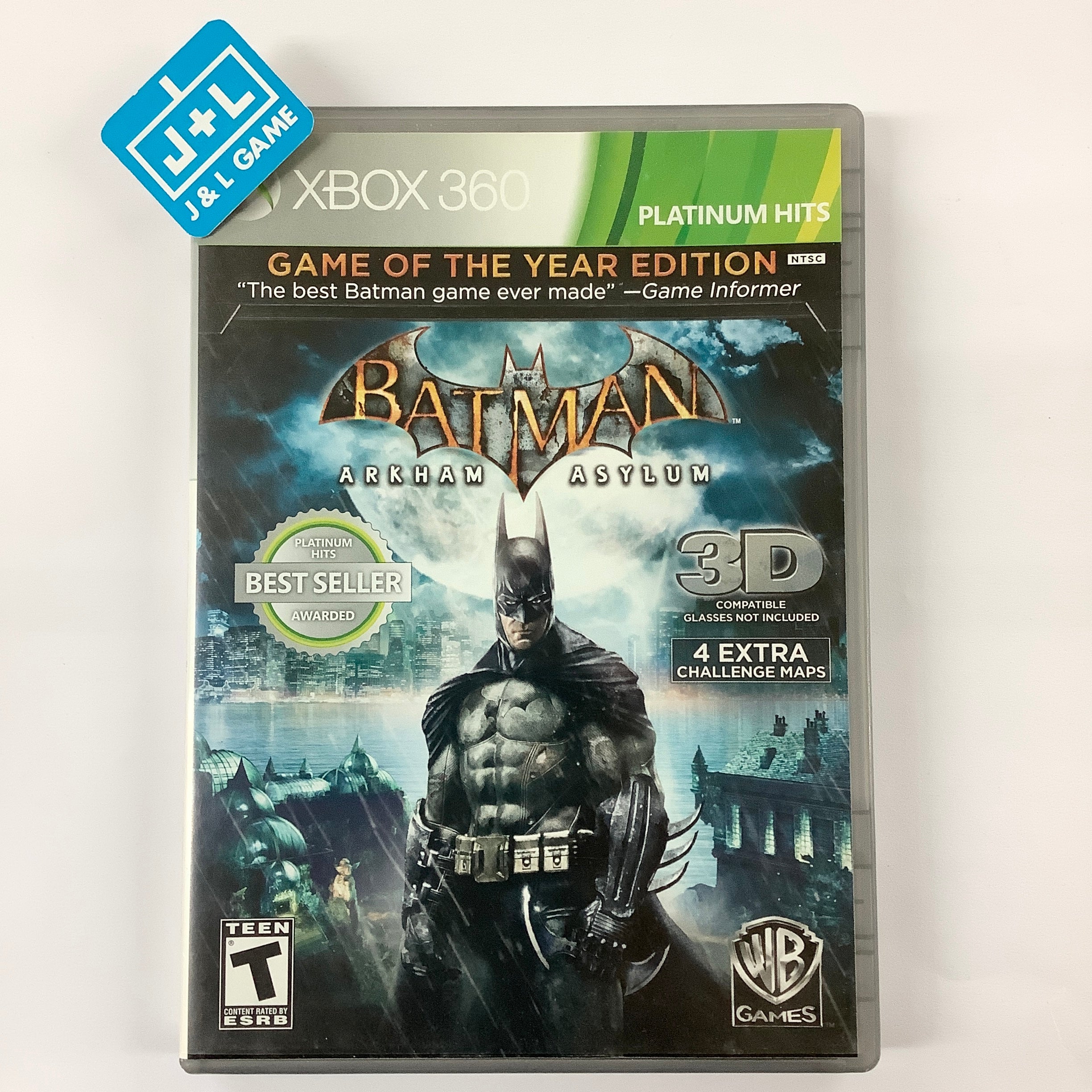 Batman: Arkham Asylum - Game of the Year Edition (Platinum Hits) - Xbox 360 [Pre-Owned] Video Games Warner Bros. Interactive Entertainment   