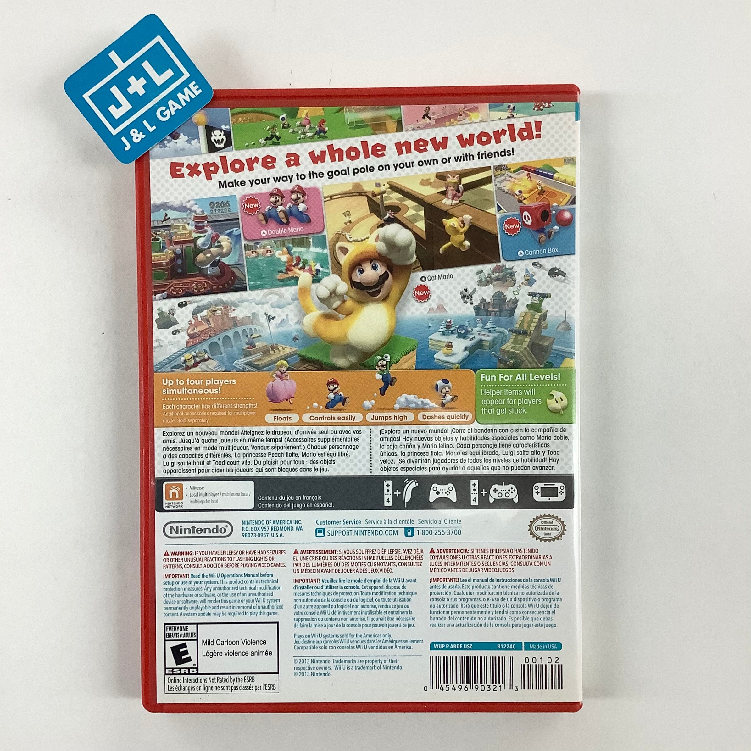 Super Mario 3D World (Red Case) - Nintendo Wii U [Pre-Owned] | J&L