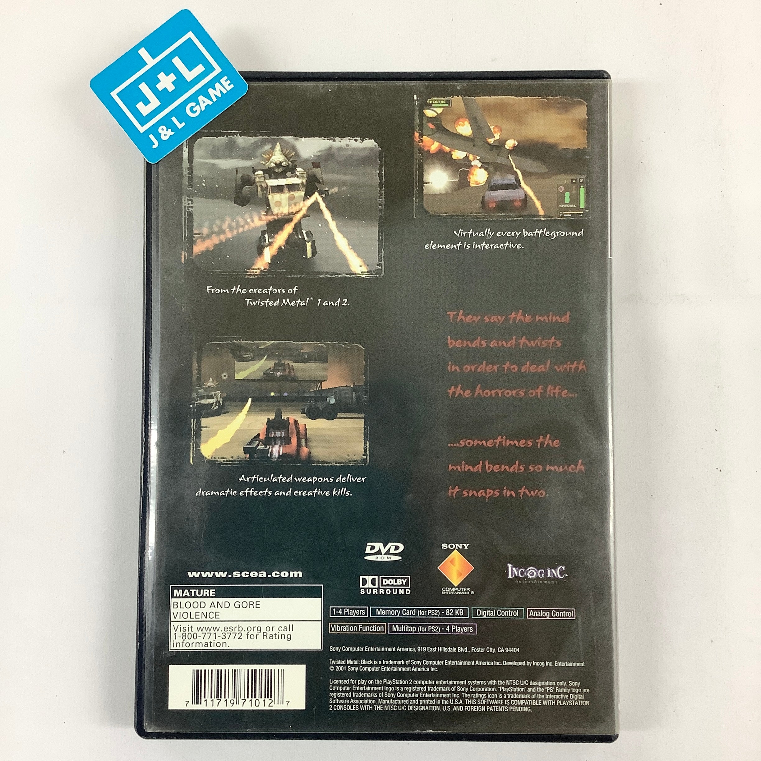 Twisted Metal: Black - (PS2) PlayStation 2 [Pre-Owned] Video Games SCEA   