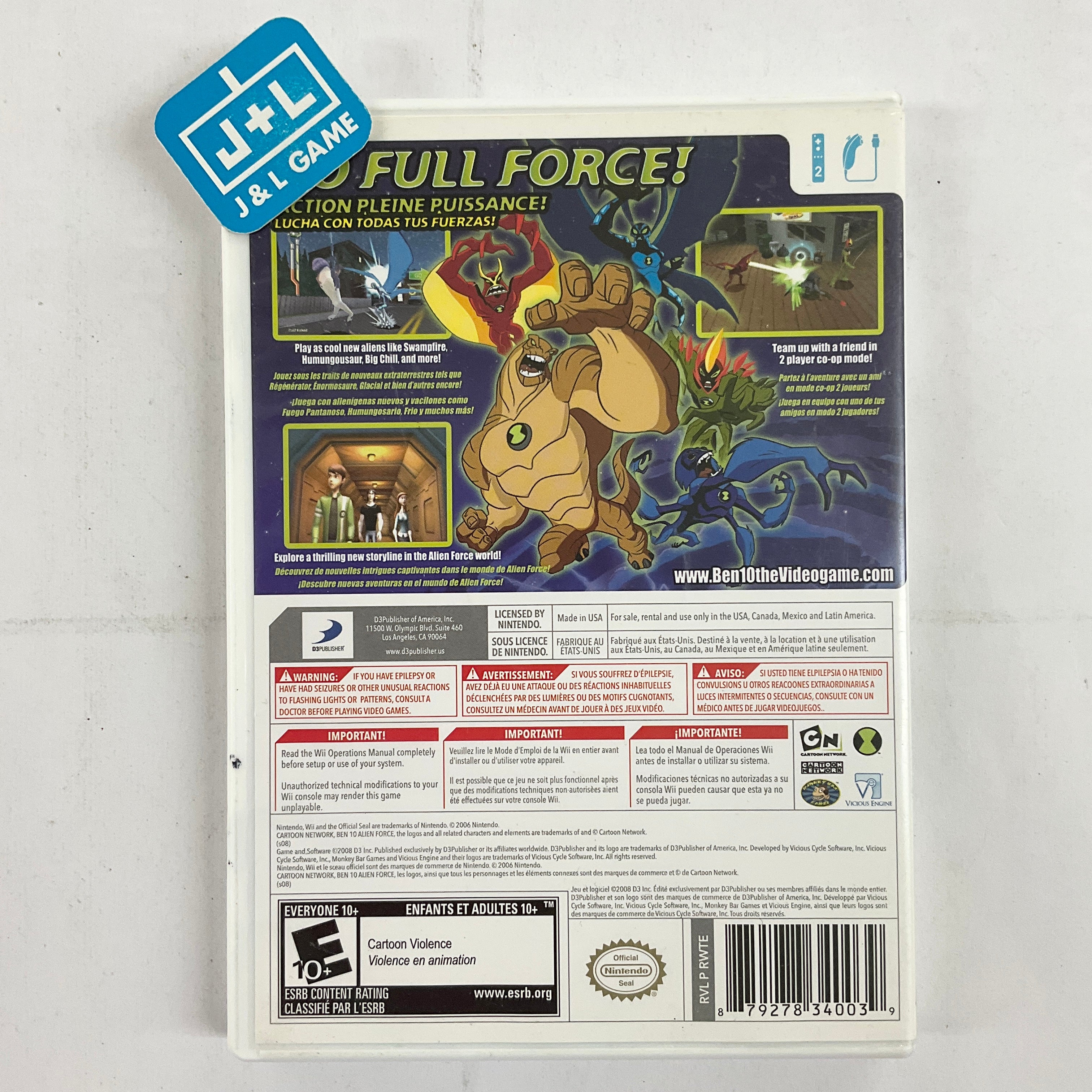 Ben 10: Alien Force - Nintendo Wii [Pre-Owned] Video Games D3Publisher   