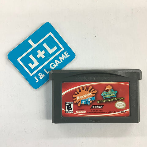 2 Games in 1 Double Pack - SpongeBob SquarePants: Battle for Bikini Bottom & Nicktoons: Freeze Frame Frenzy - (GBA) Game Boy Advance [Pre-Owned] Video Games THQ   