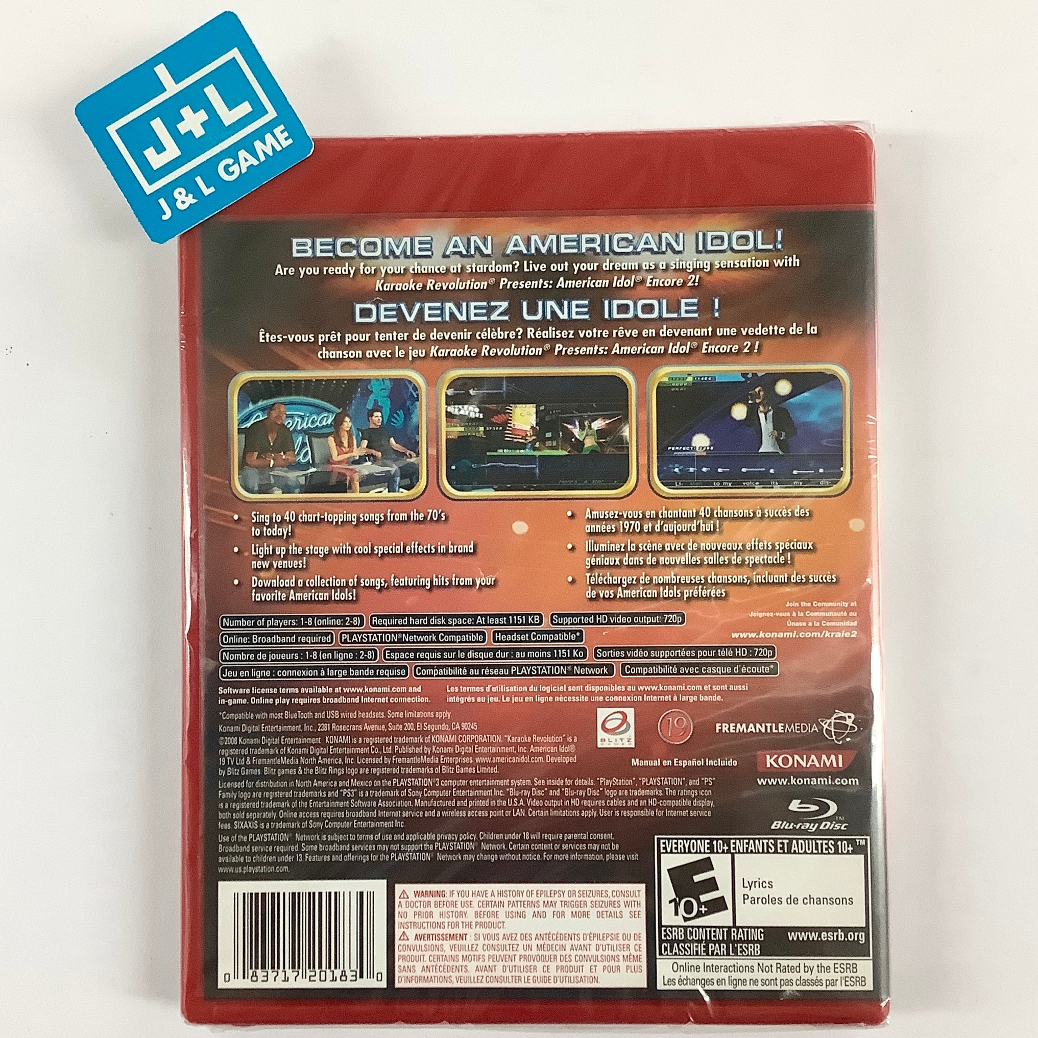Karaoke Revolution Presents: American Idol Encore 2 (Game Only) (Red Box)  - (PS3) PlayStation 3 Video Games Konami   