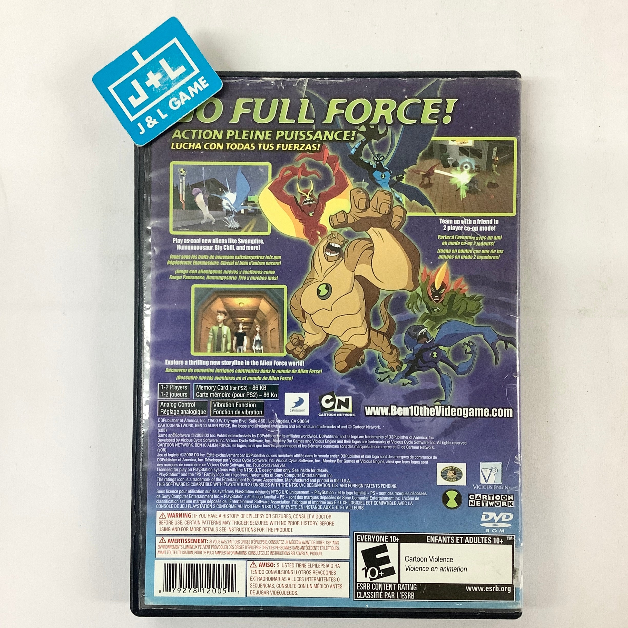 Ben 10: Alien Force - (PS2) PlayStation 2 [Pre-Owned] Video Games D3Publisher   