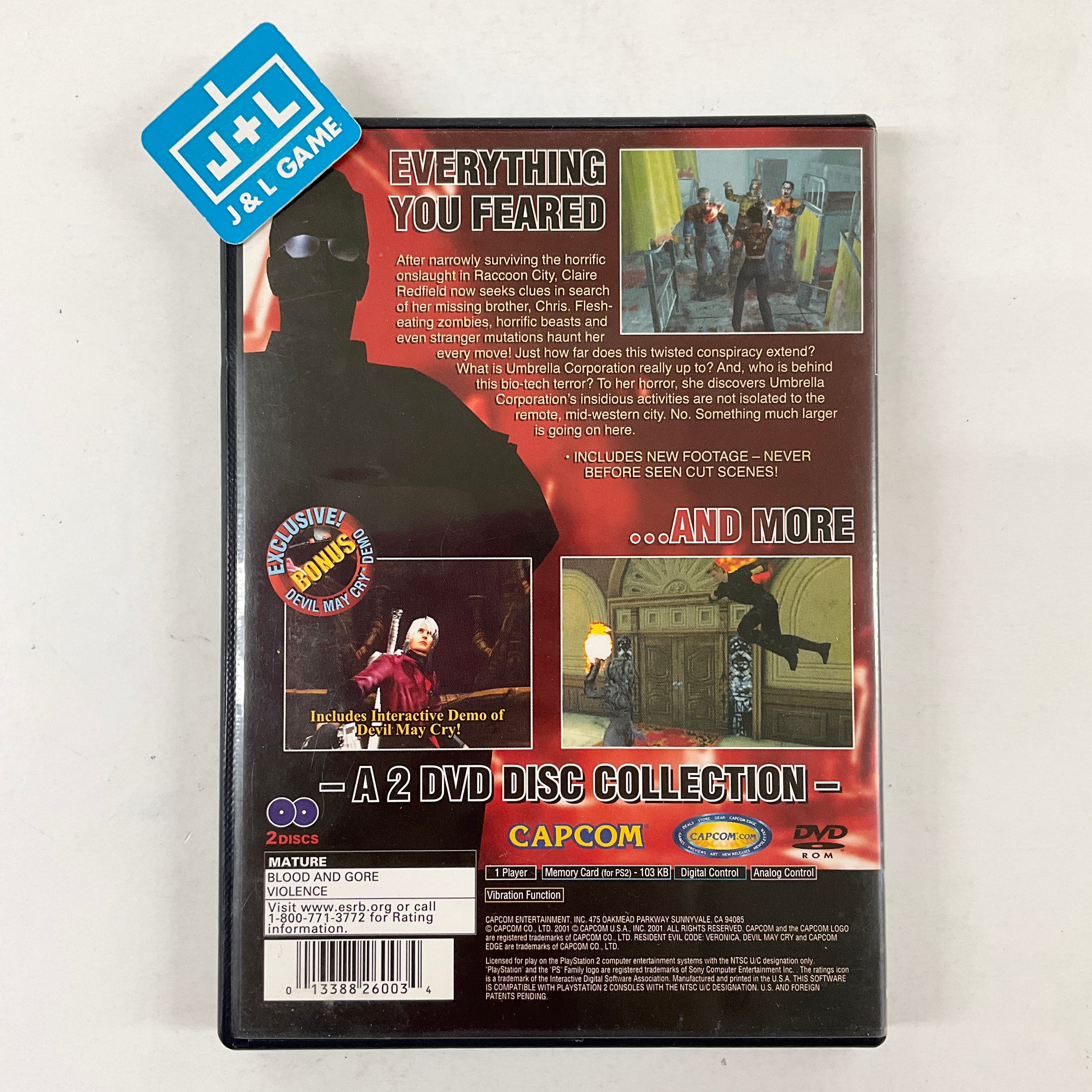 Resident Evil Code Veronica X 5th Anniversary Edition - (PS2) PlayStation 2 [Pre-Owned] Video Games Capcom   