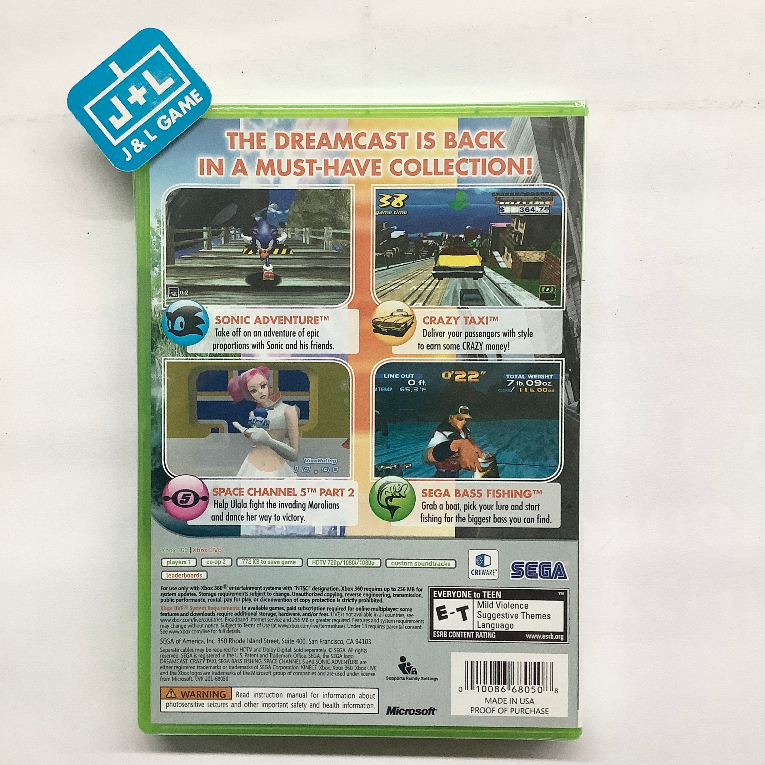 Dreamcast Collection - Xbox 360 Video Games SEGA   