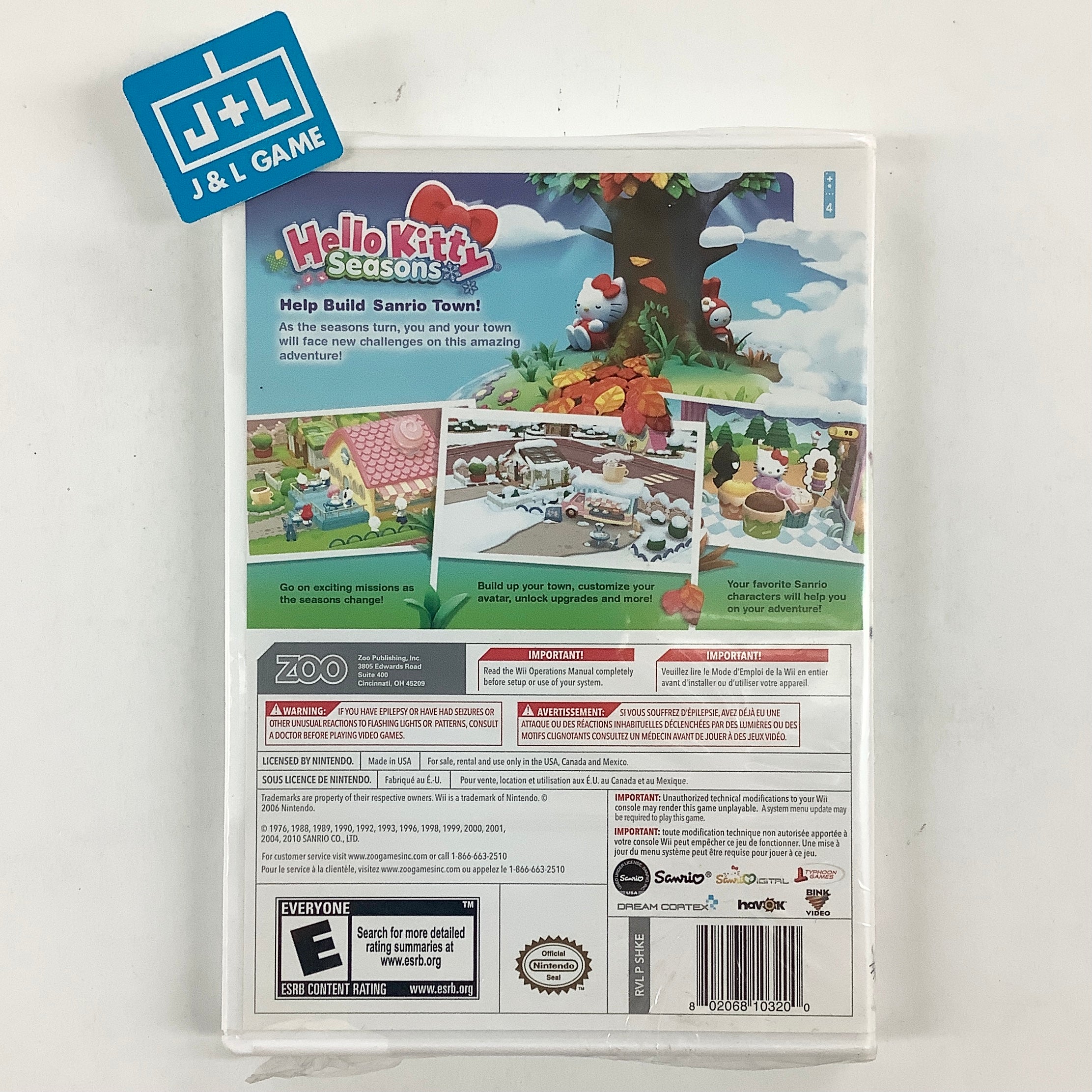 Hello Kitty Seasons - Nintendo Wii Video Games Zoo Games   