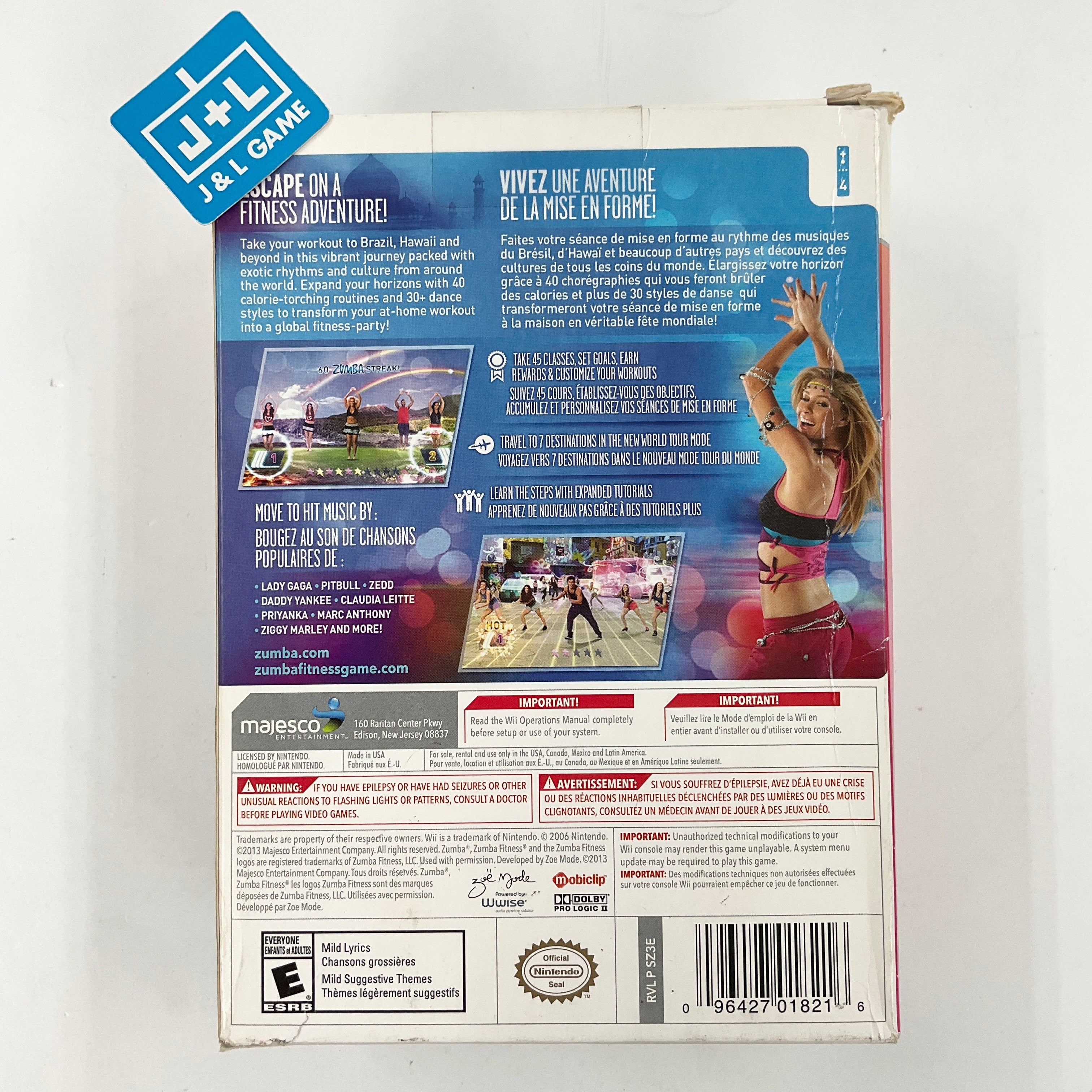 Zumba Fitness World Party Bundle - Nintendo Wii Video Games Majesco   