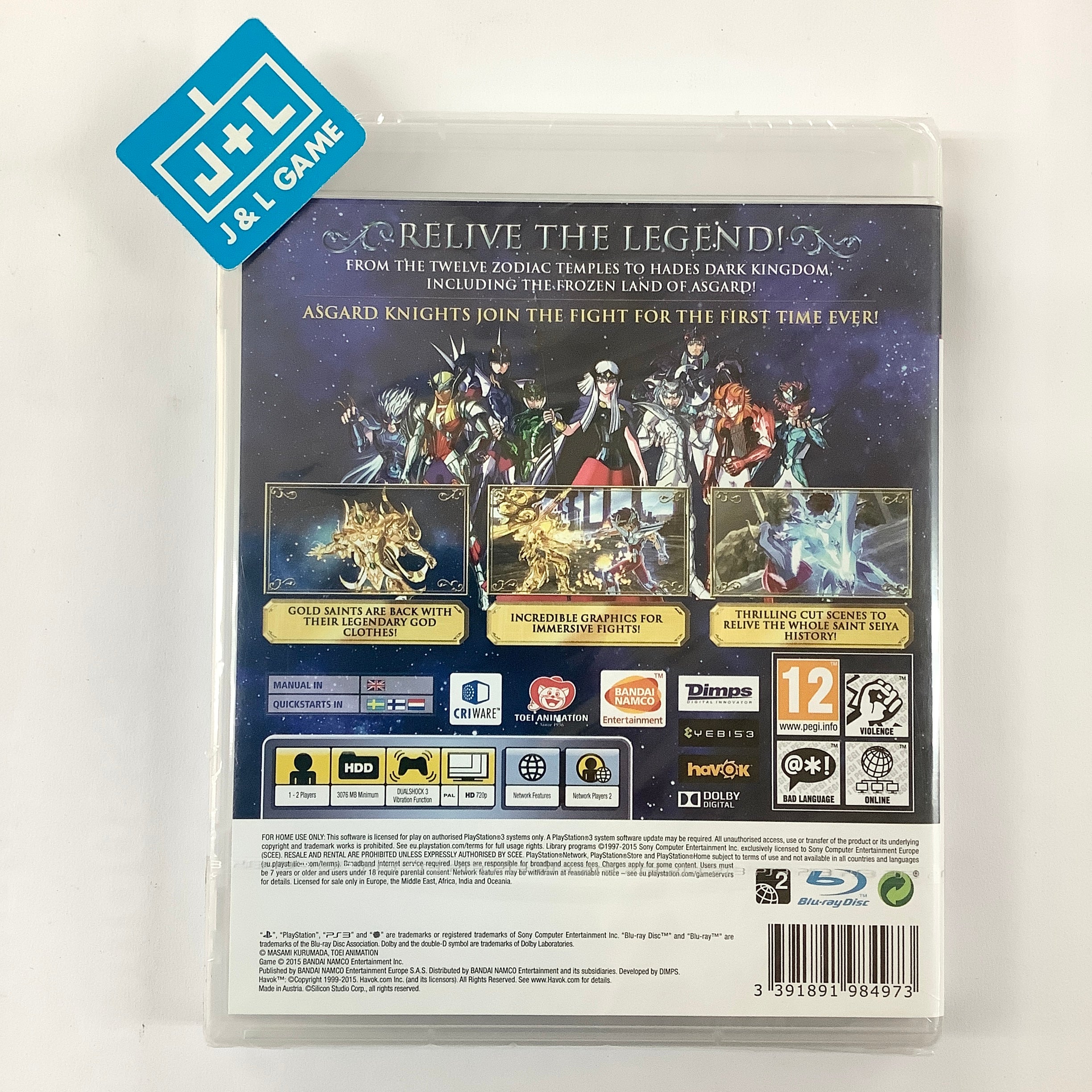 Saint Seiya: Solders' Soul - (PS3) PlayStation 3 (European Import) Video Games BANDAI NAMCO Entertainment   