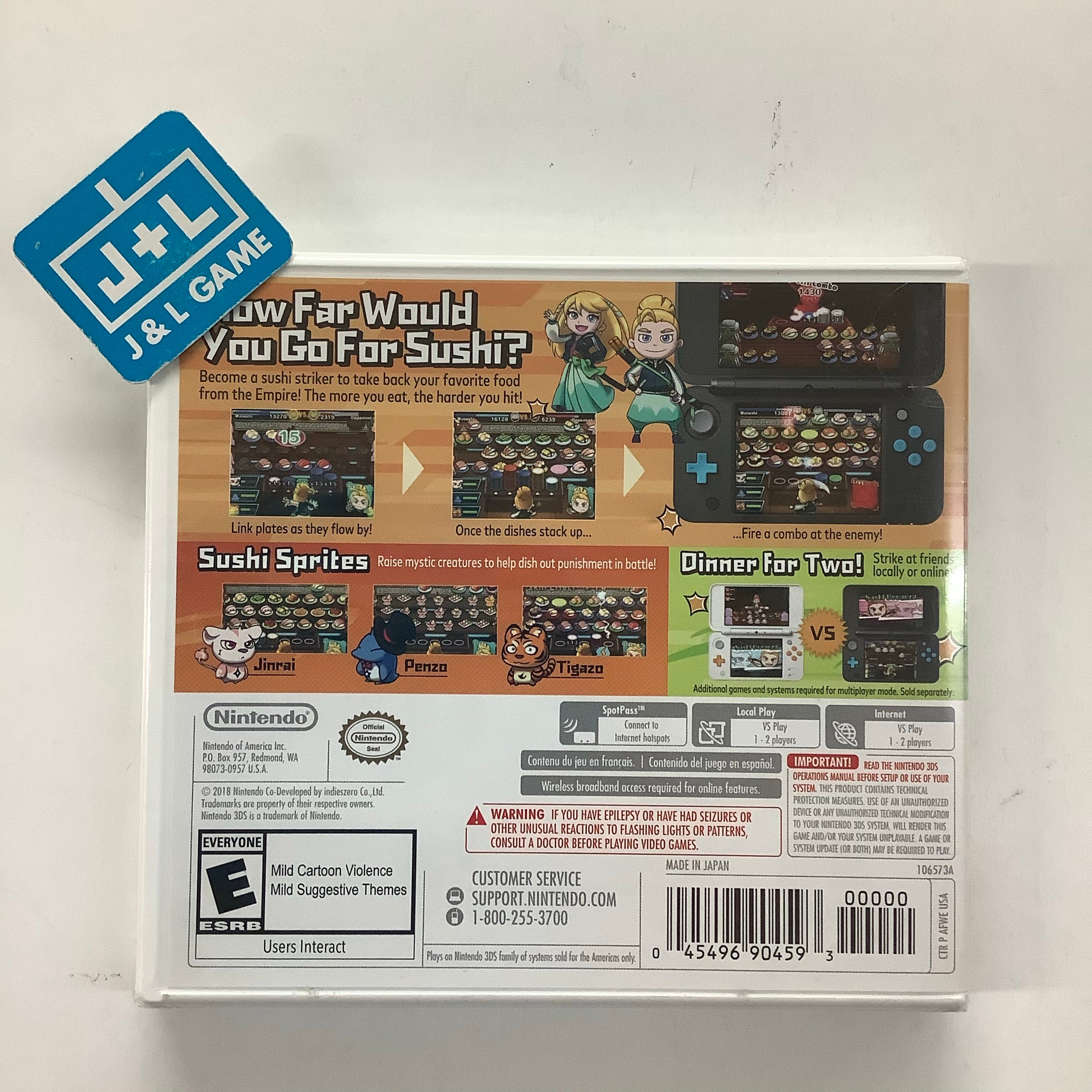Sushi Striker: The Way of Sushido - Nintendo 3DS Video Games Nintendo   